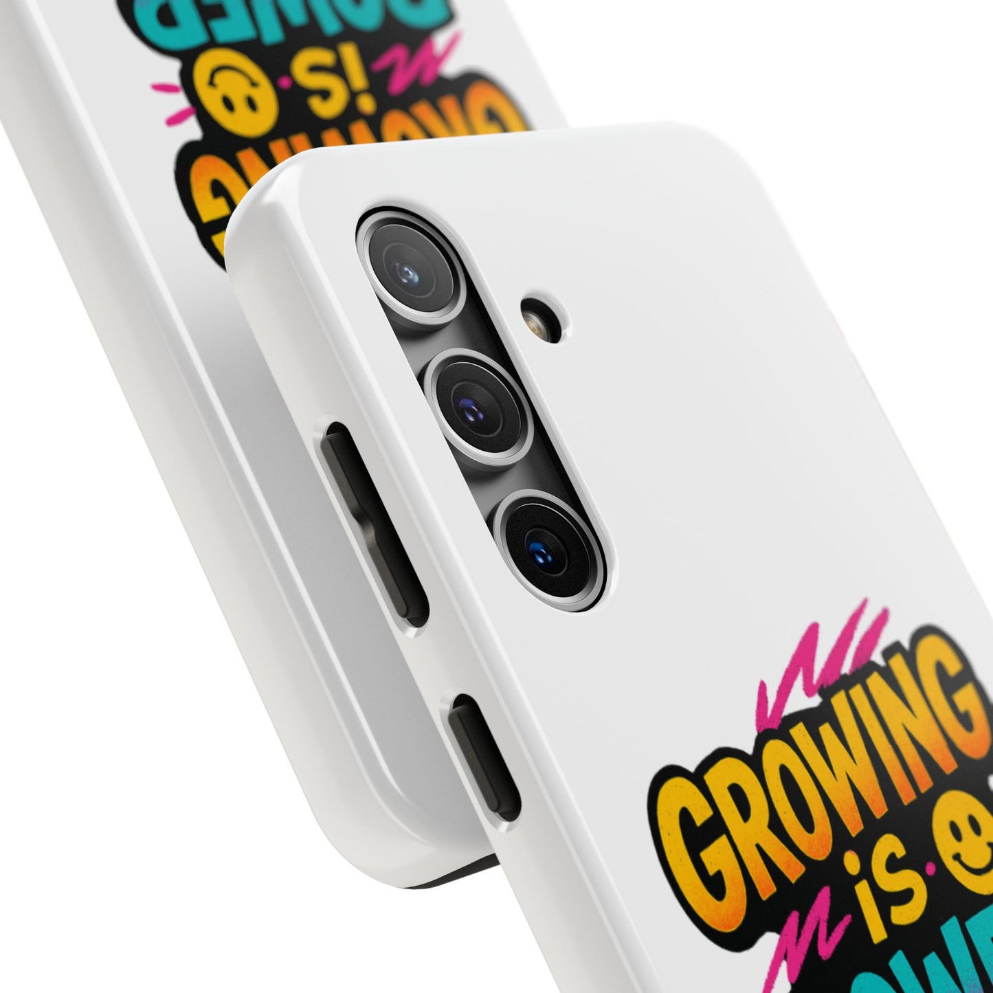 Empowering Tough Phone Case - 'Growing is Power' - Motivational Gifts, Unique Phone Accessories, Phone Protector, Gift for Teens