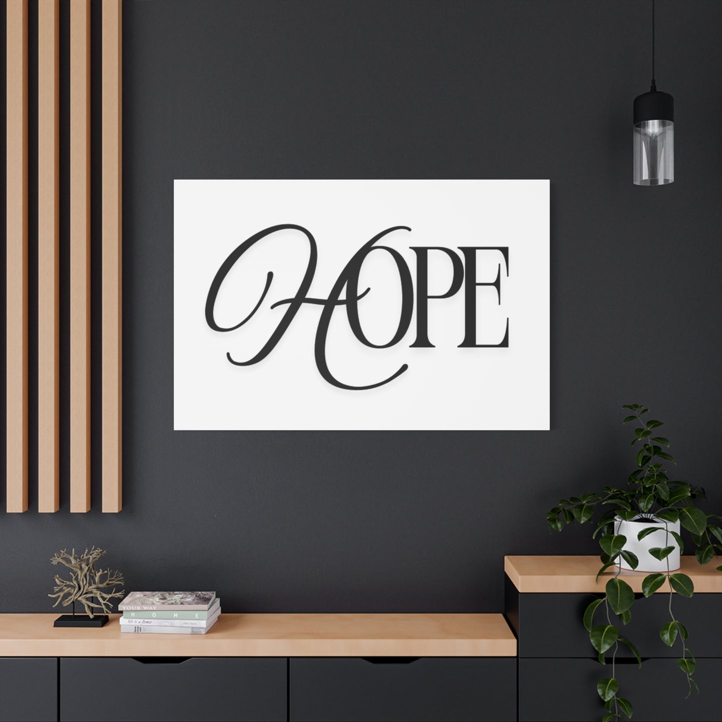 Hope Script Wall Art Canvas | Matte Stretched Canvas