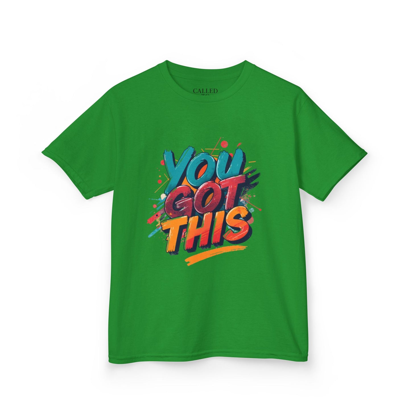 You Got This Kids Tee | Colorful Hand-Lettered Brush Script, Paint Splatters