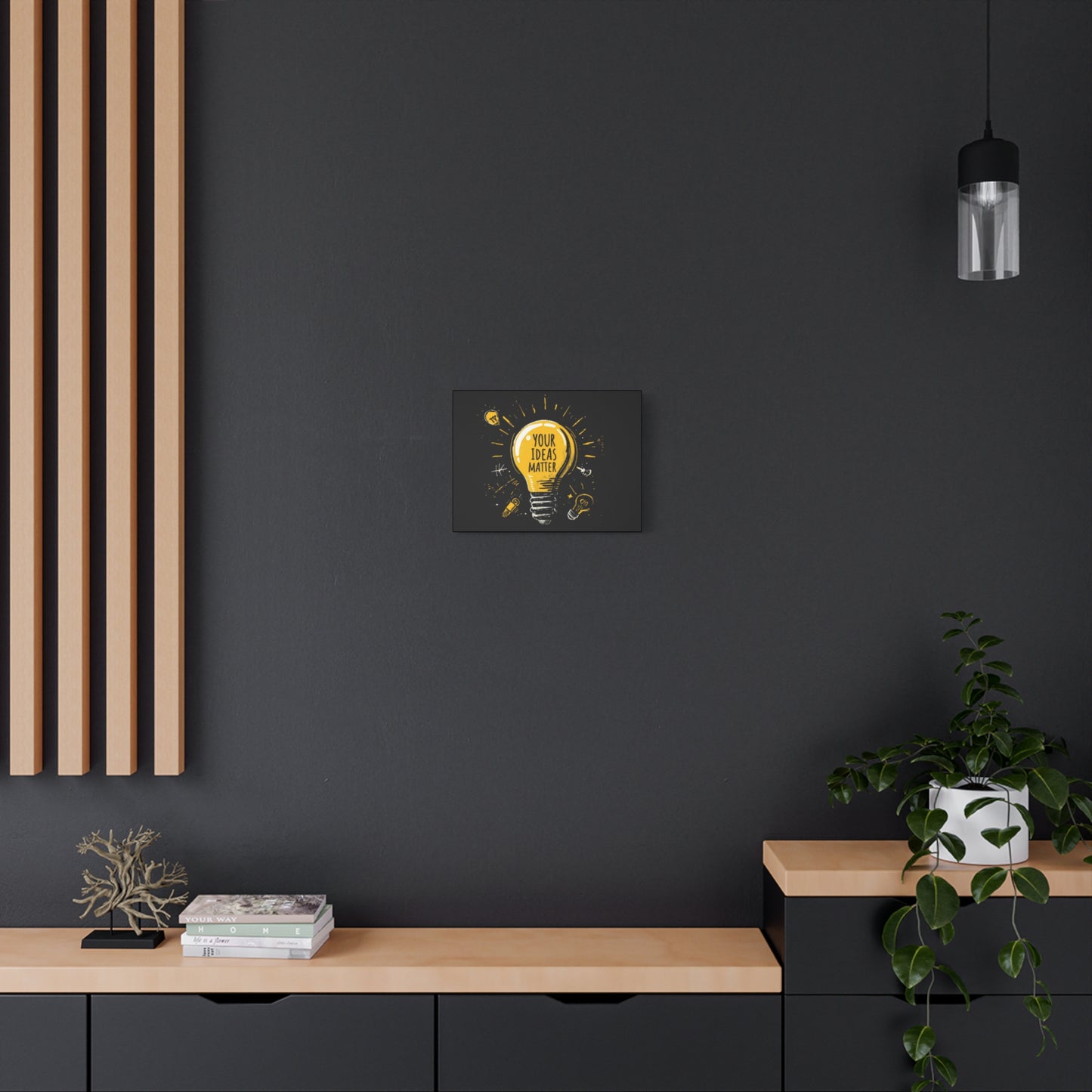 Your Ideas Matter lightbulb Matte Canvas