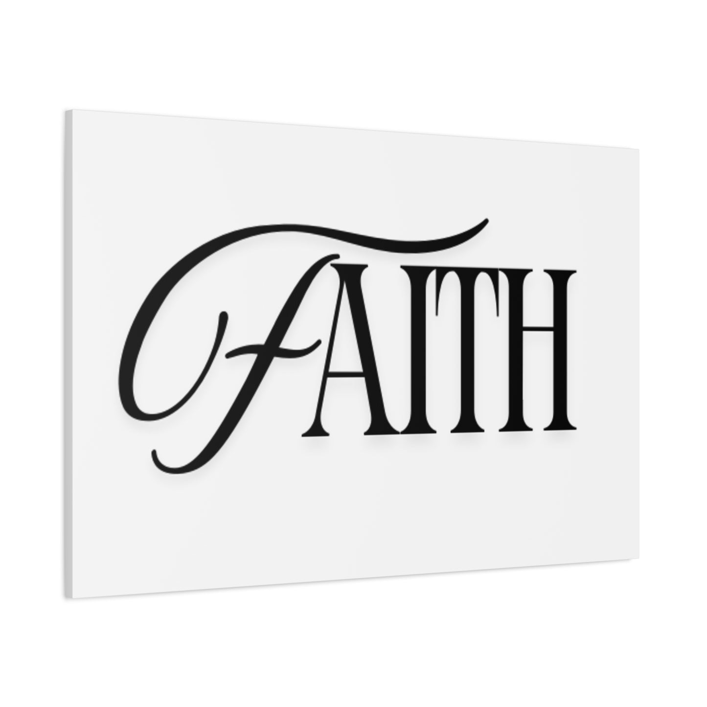 Faith typography wall art Canvas | Matte stretched 1.25"