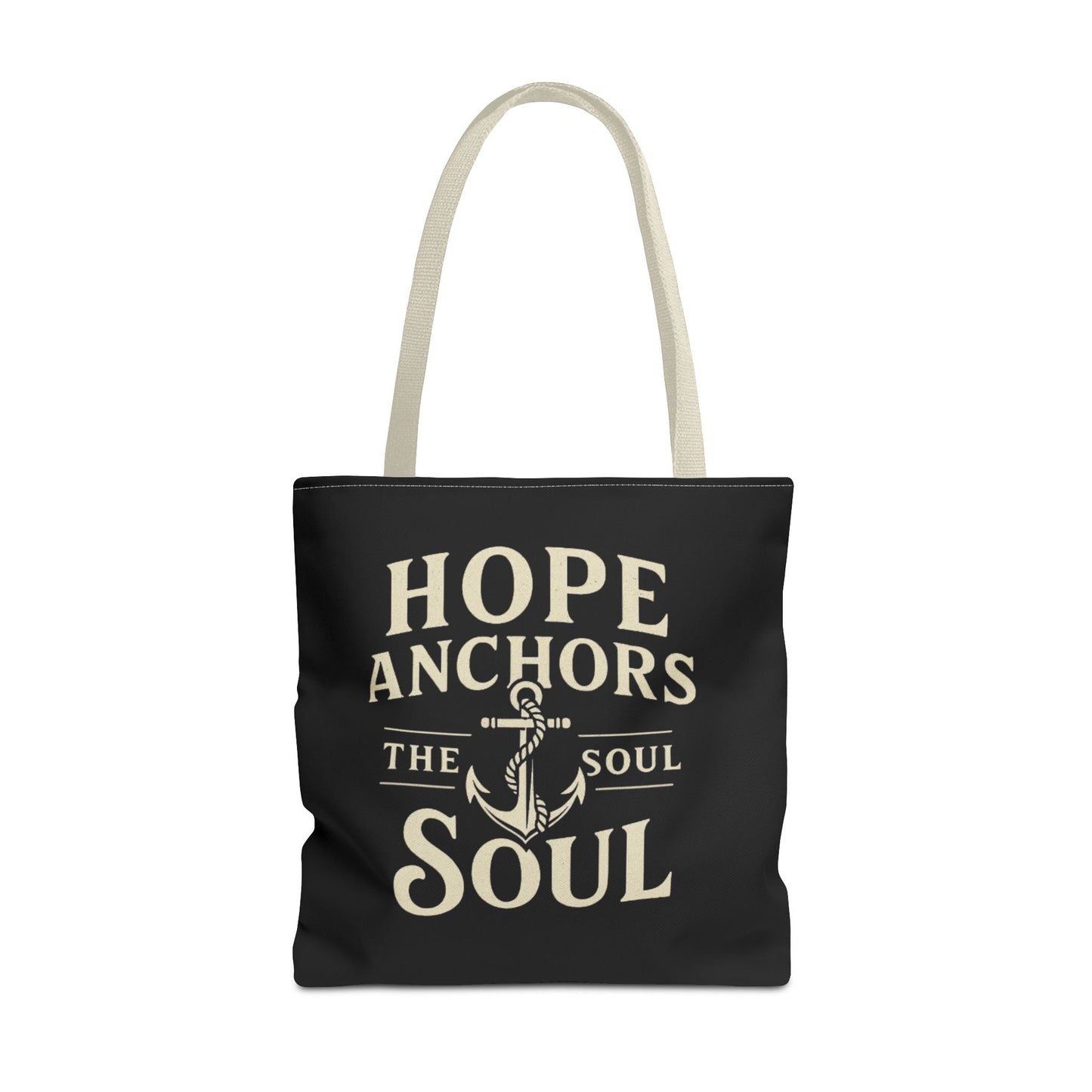 Inspirational Tote Bag - Hope Anchors the Soul, Everyday Use, Beach Bag, Travel Companion