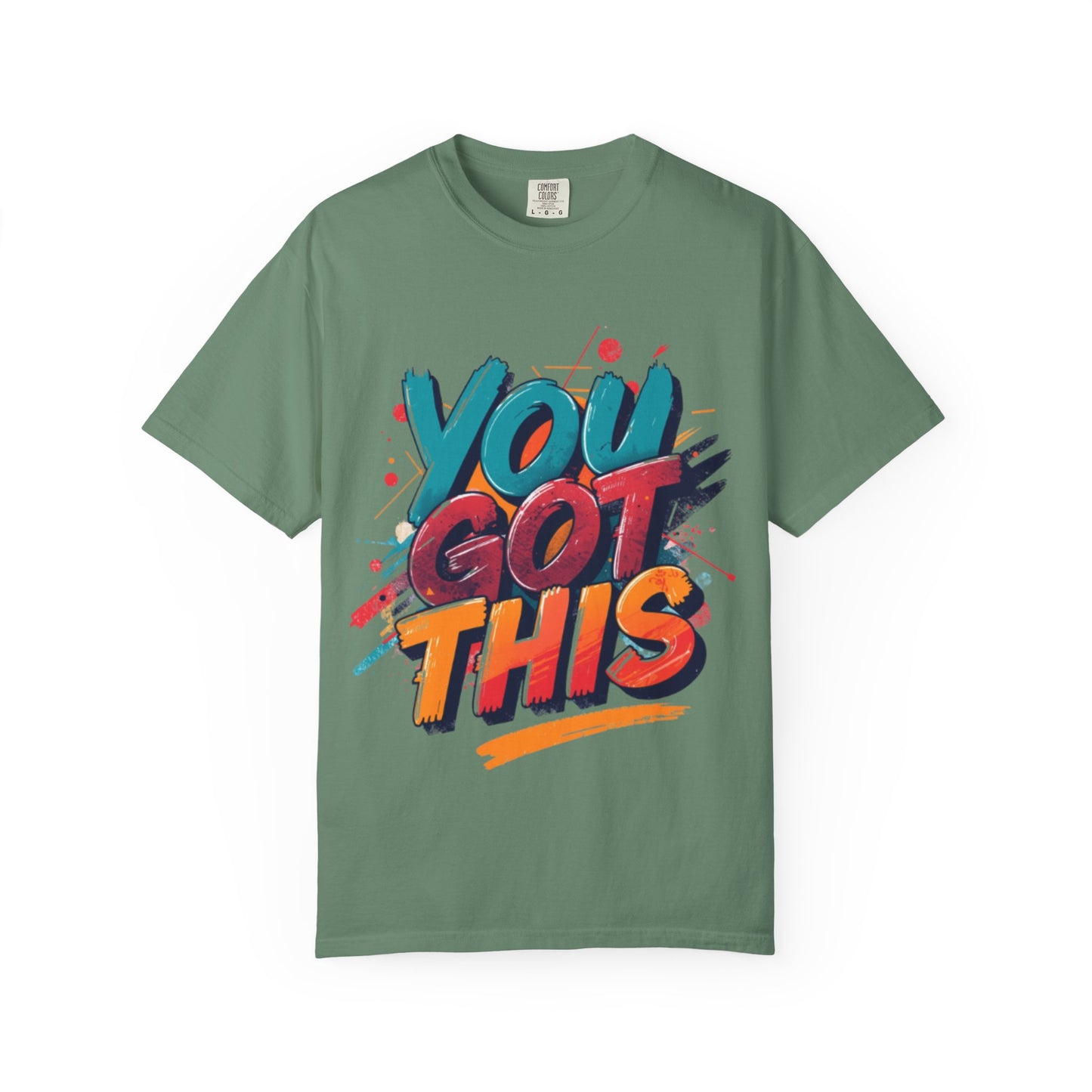 You Got This T-Shirt | Motivational Typography Tee, Colorful Brushstroke Design