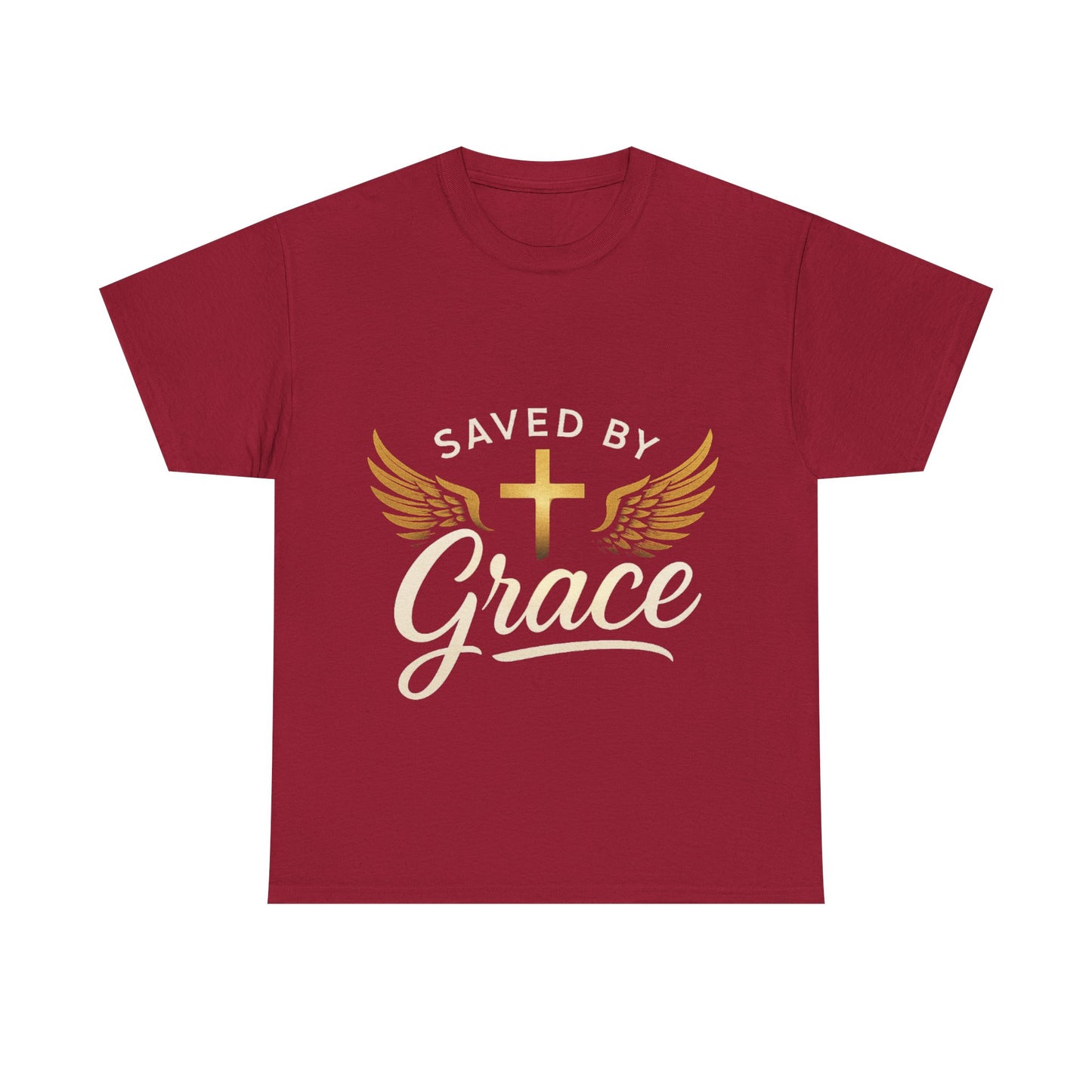 Saved by Grace Unisex Heavy Cotton Tee - Faith Shirt, Christian Apparel, Inspirational Gift, Church Outfit, Religious Tee