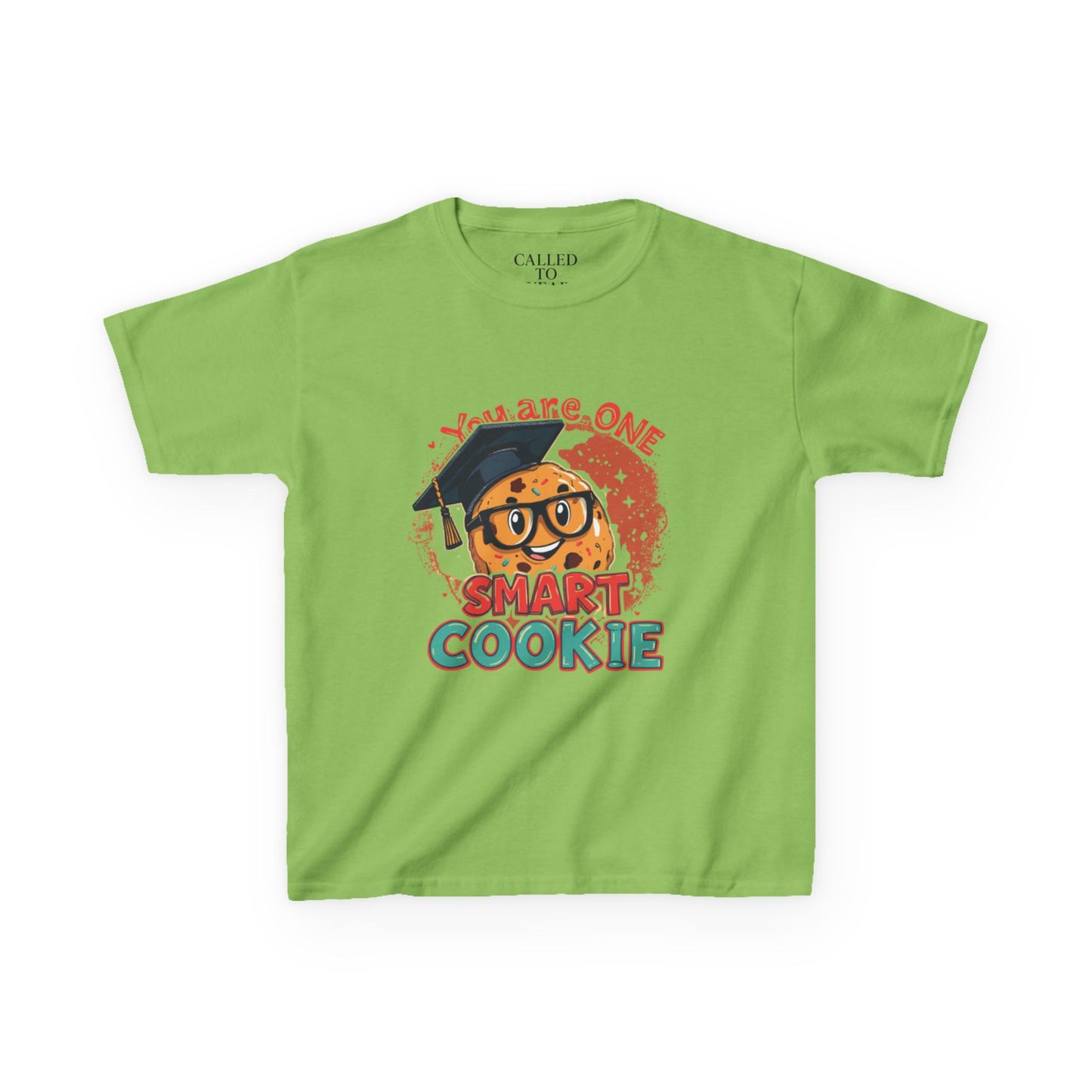 You Are One Smart Cookie kids tee | Smiling Cookie with Graduation Cap & Glasses