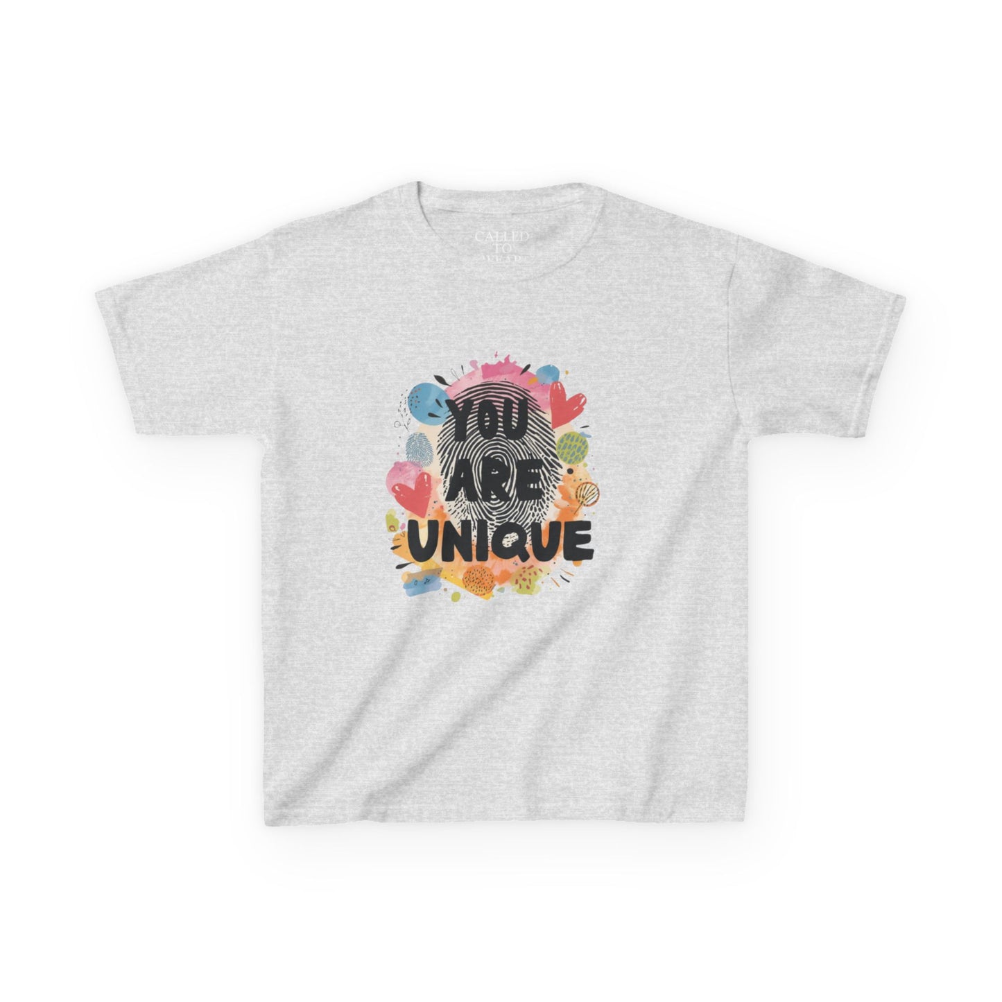 You Are Unique Kids Tee | Colorful Watercolor Animals, Positive Message