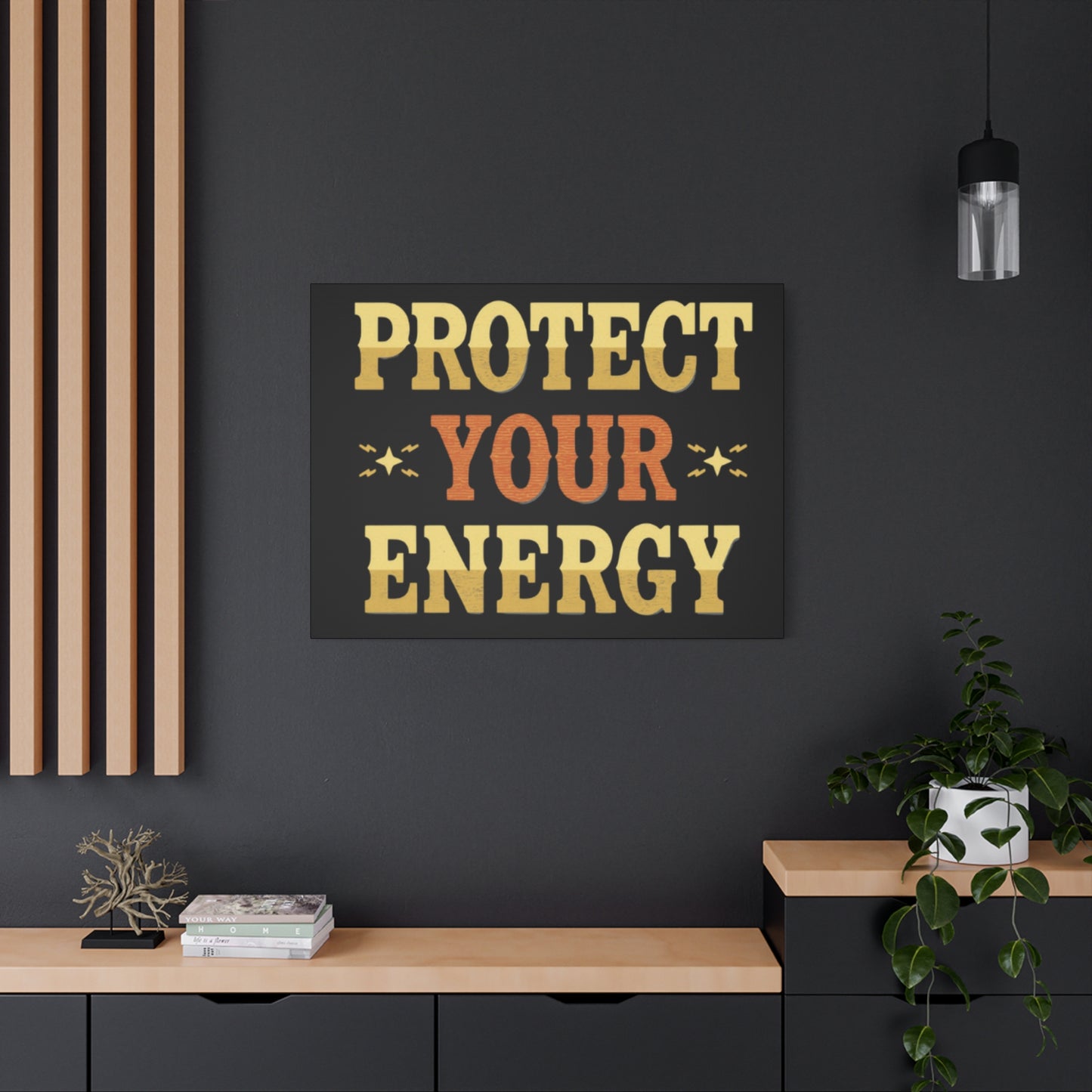 Protect Your Energy Canvas | Matte Stretched Wall Art