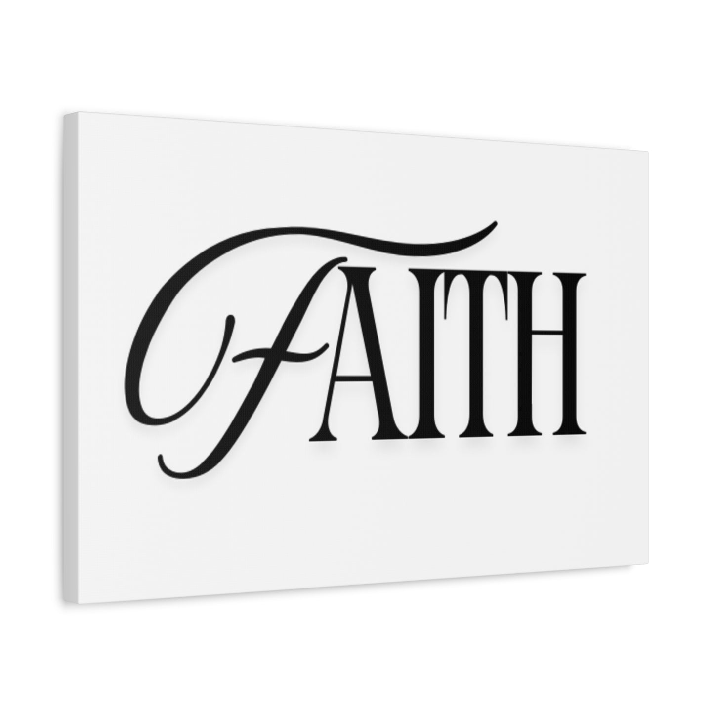 Faith typography wall art Canvas | Matte stretched 1.25"