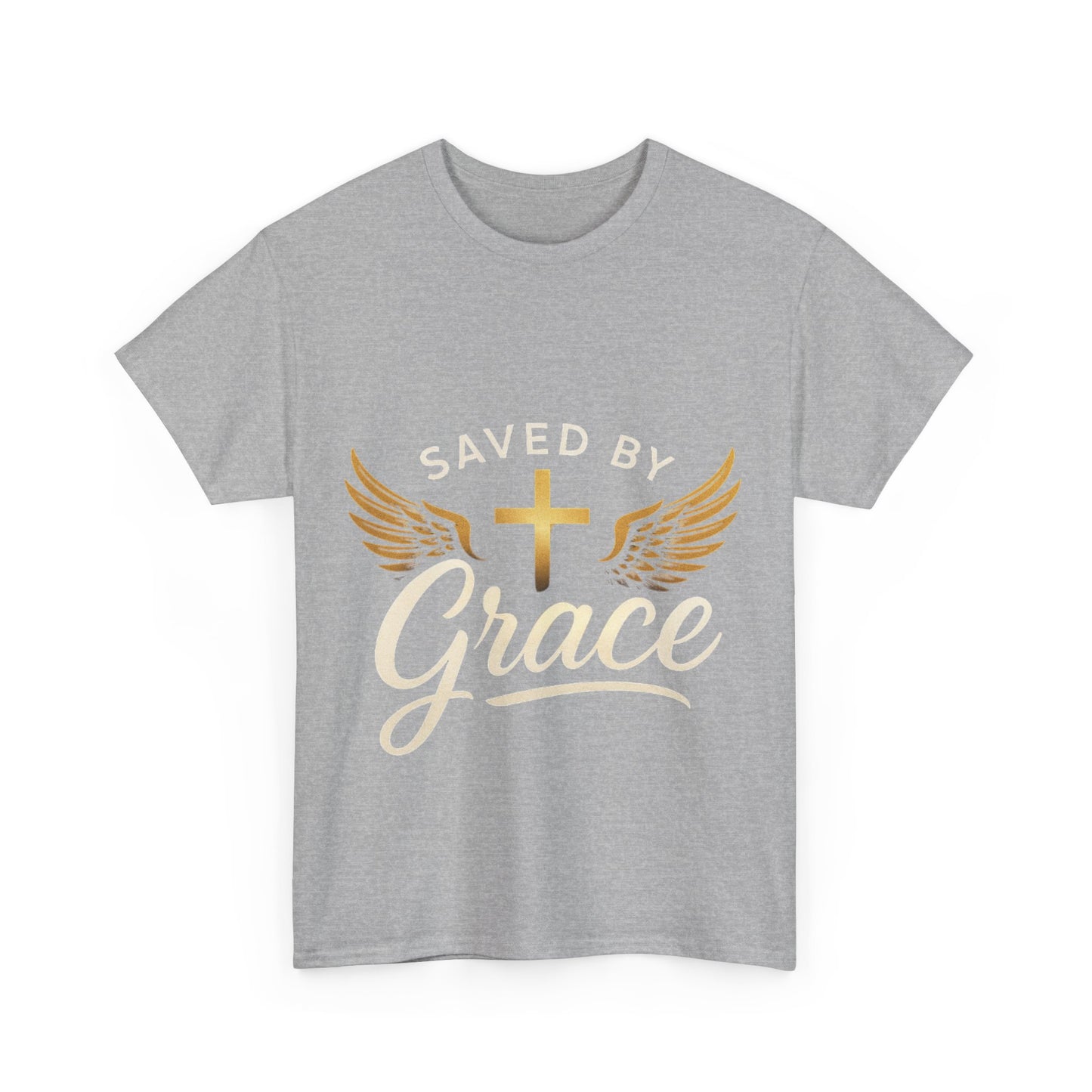Saved by Grace Unisex Heavy Cotton Tee - Faith Shirt, Christian Apparel, Inspirational Gift, Church Outfit, Religious Tee