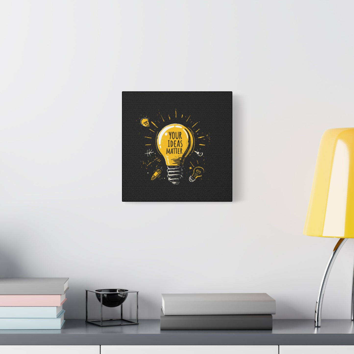 Your Ideas Matter lightbulb Matte Canvas