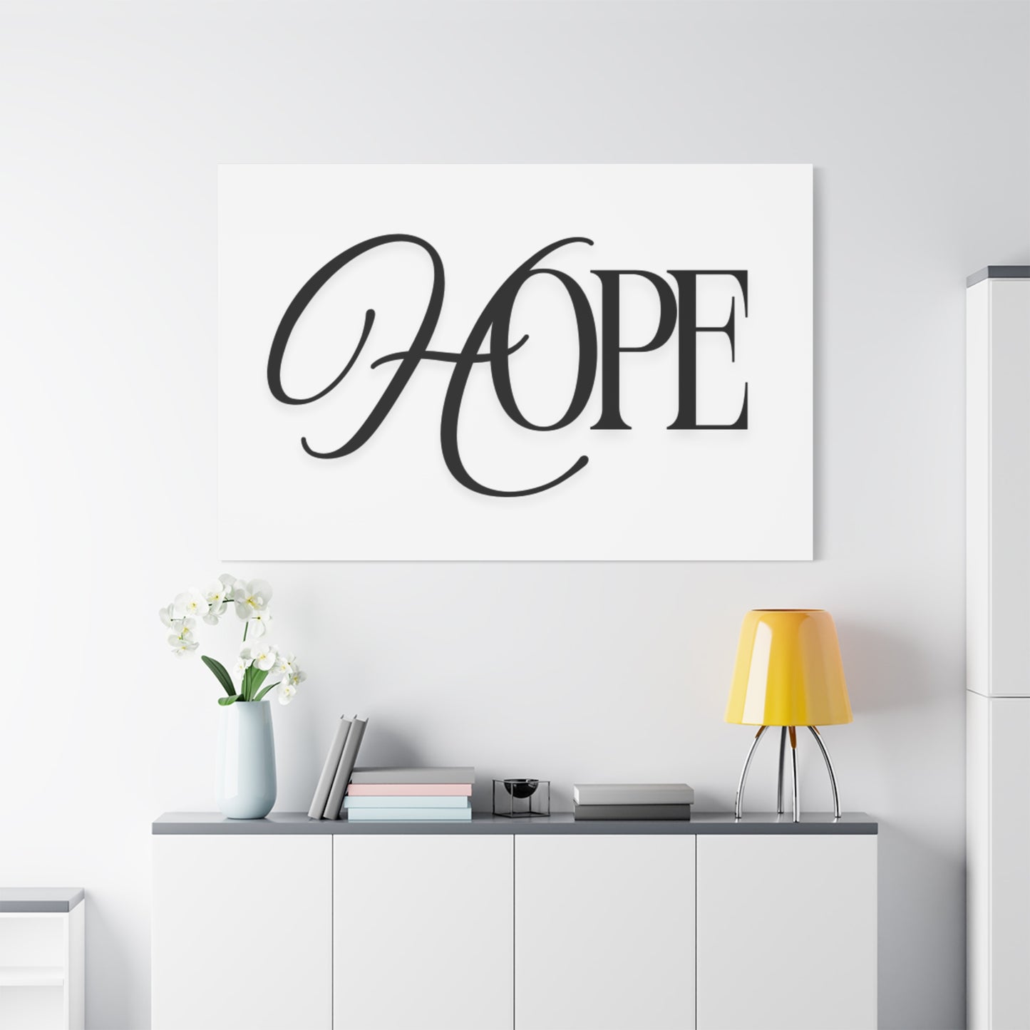 Hope Script Wall Art Canvas | Matte Stretched Canvas