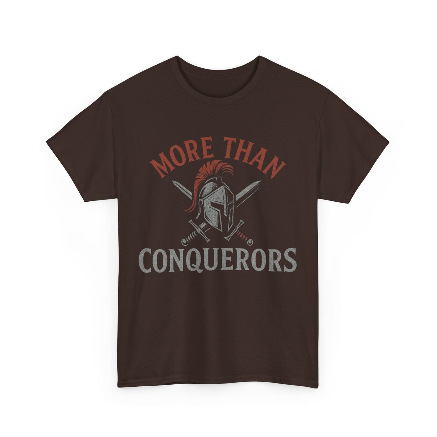 More Than Conquerors Unisex Heavy Cotton Tee, Motivational Shirt, Gifts for Him or Her