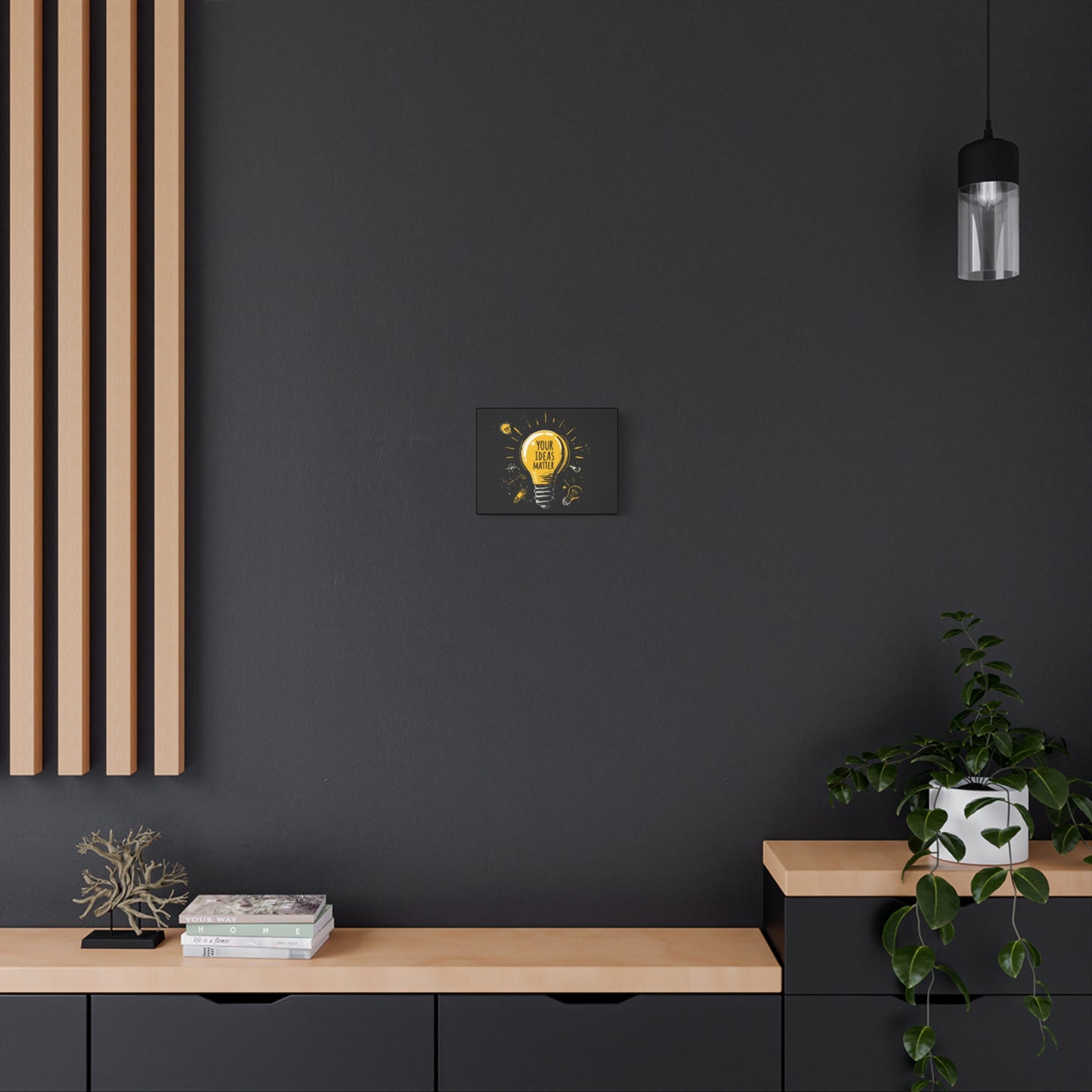 Your Ideas Matter lightbulb Matte Canvas