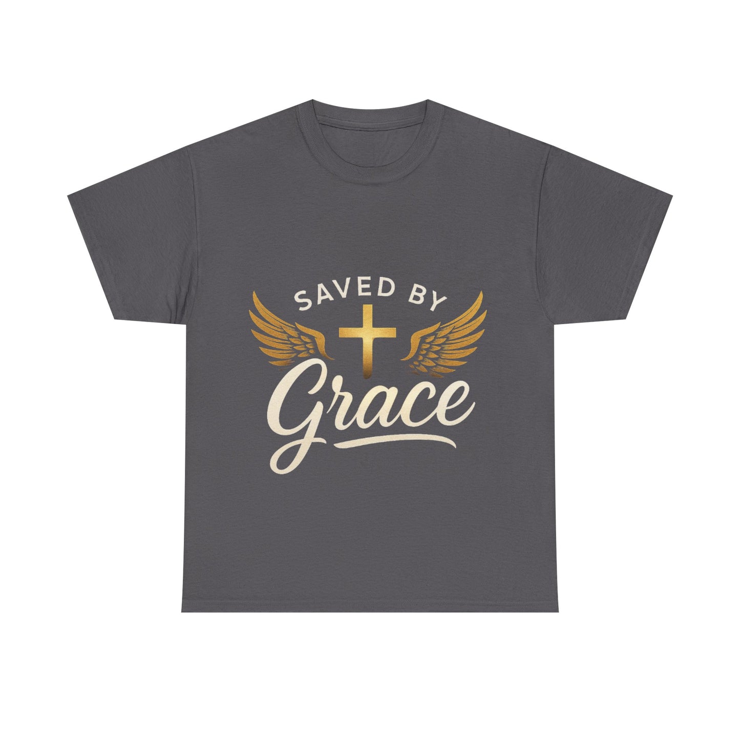 Saved by Grace Unisex Heavy Cotton Tee - Faith Shirt, Christian Apparel, Inspirational Gift, Church Outfit, Religious Tee