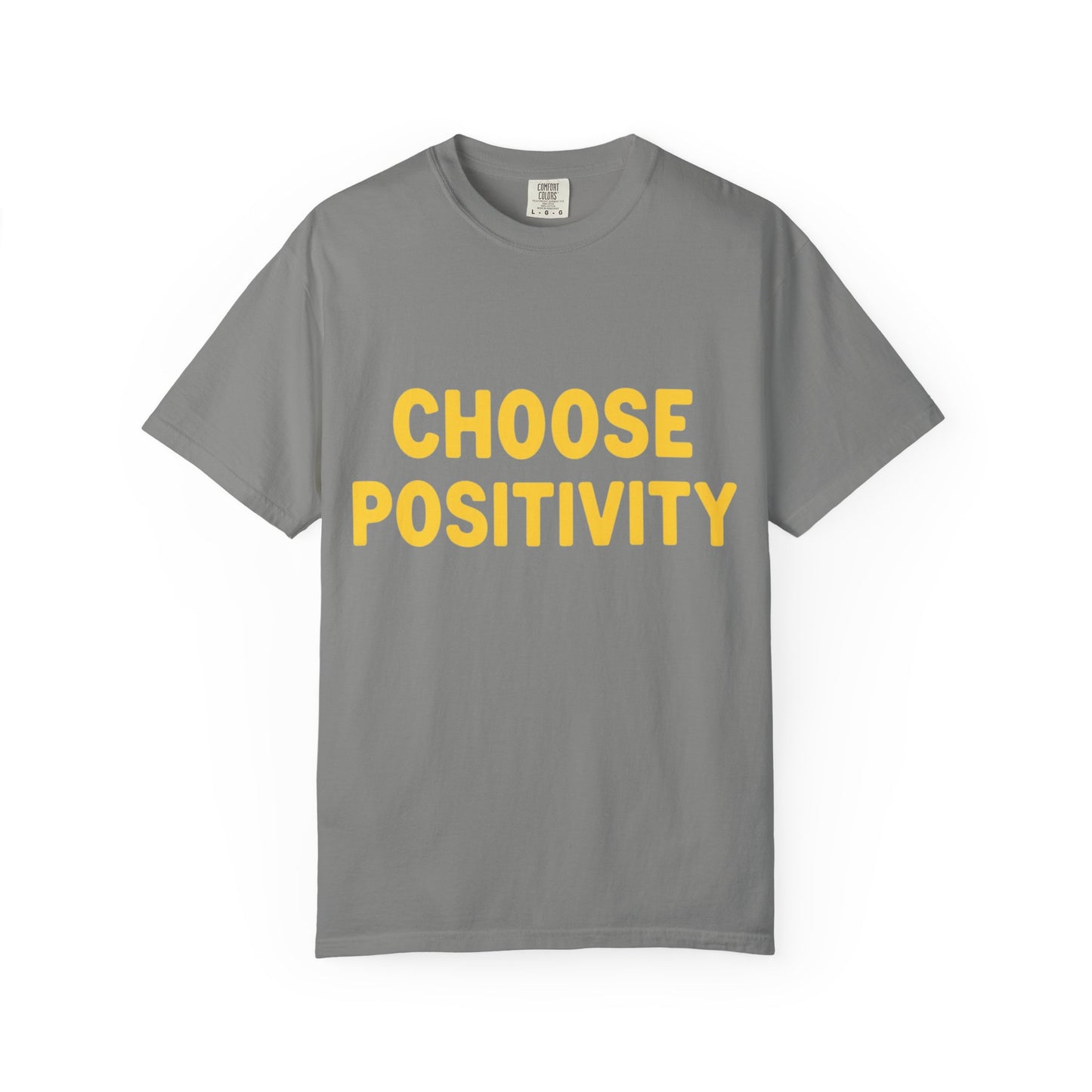 Choose Positivity T-shirt | Positive Quote Tee, Yellow Block Letters