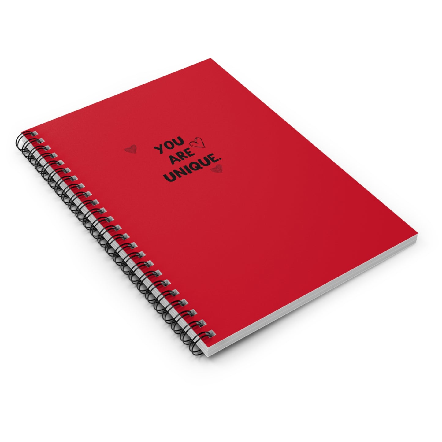 You Are Unique notebook Spiral Notebook | 6x8 ruled journal, red cover