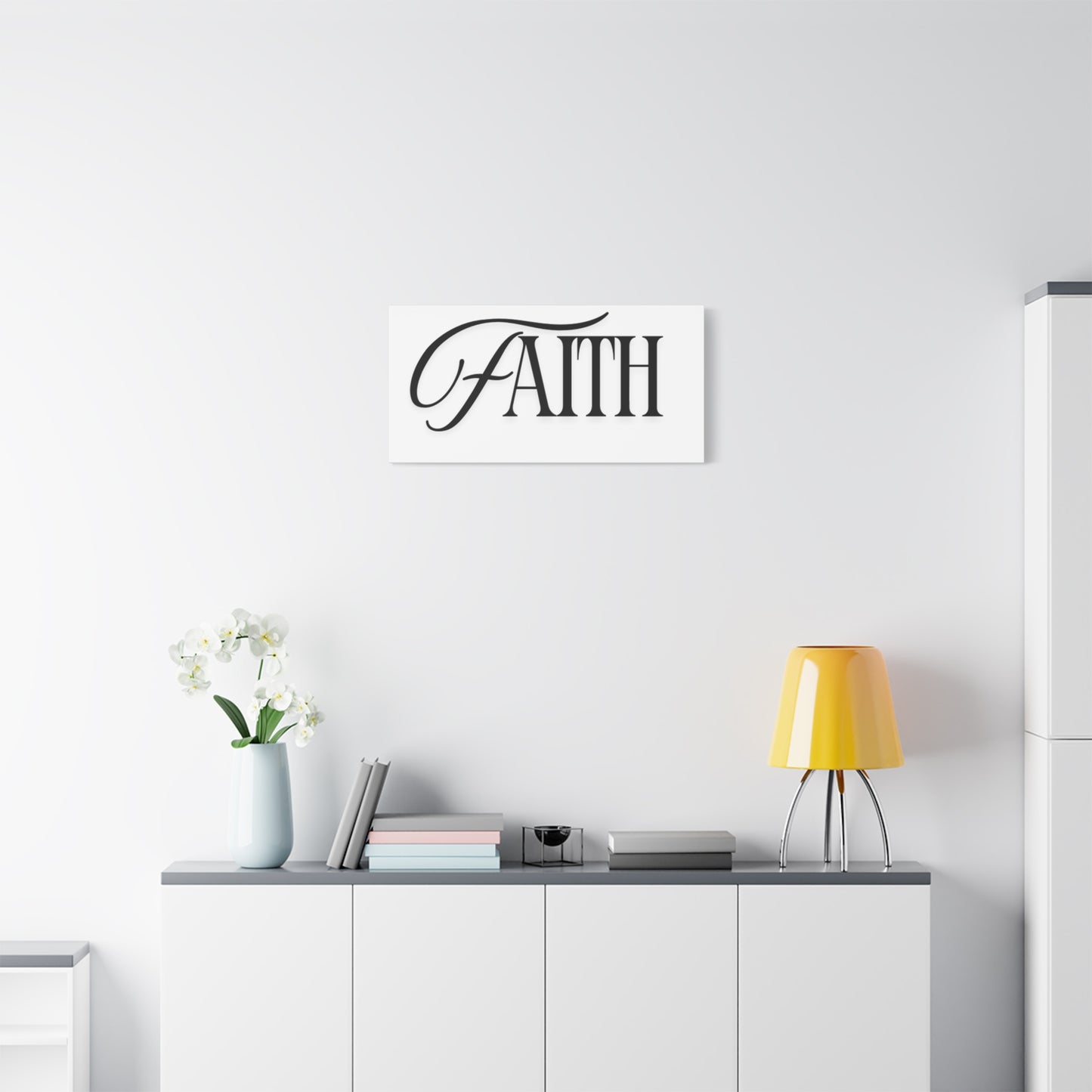 Faith typography wall art Canvas | Matte stretched 1.25"