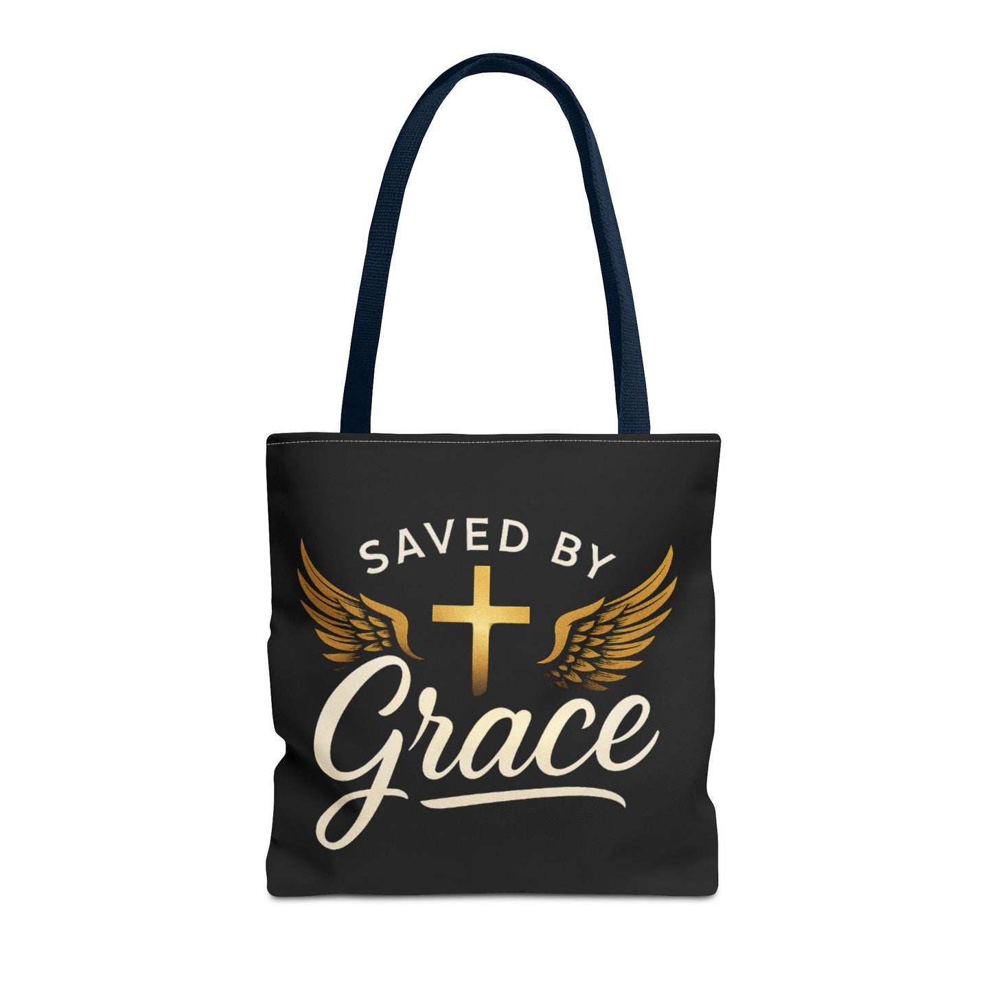 Saved by Grace Tote Bag | Inspirational Christian Gift for Faith, Spiritual Journey, Church Events, Everyday Use, Stylish Carryall