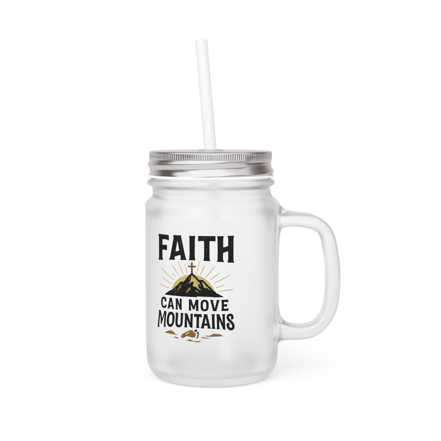 Faith-Inspiring Mason Jar with Straw, Motivational Drinkware for Home, Kitchen Decor, Ideal Gift for Friends, Inspirational Quotes, [...]