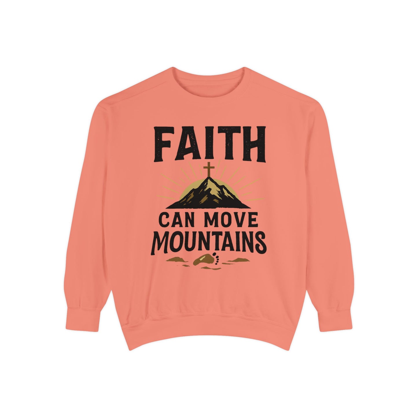 Faith-Inspired Garment-Dyed Sweatshirt | Cozy Christian Apparel, Inspirational Gift, Faith Merchandise, Unisex Crewneck, Casual Sweat