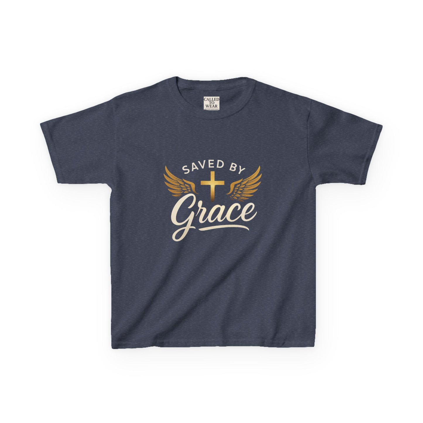Saved by Grace Kids Tee - Inspirational Children’s Apparel, Faith-Based Gift for Baptism, Birthday, Church Events, Everyday Wear