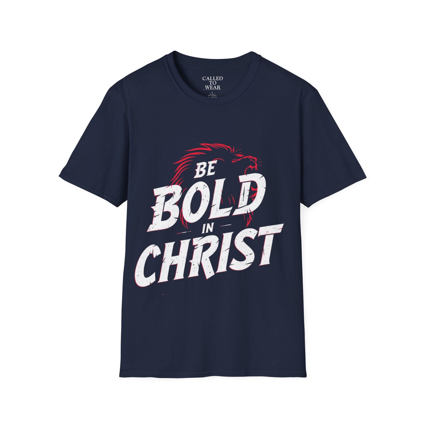 Be Bold in Christ T-Shirt | Christian Faith Tee, Lion Silhouette Typography