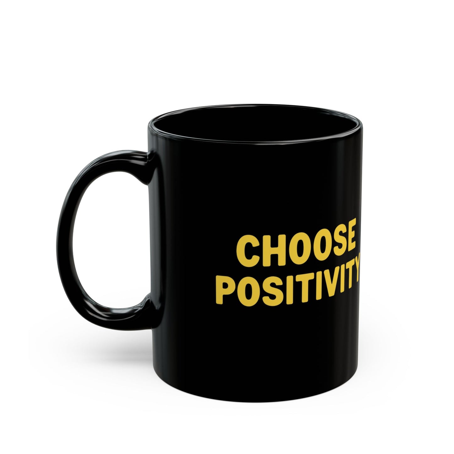 Choose Positivity Mug | Black Ceramic Coffee Cup