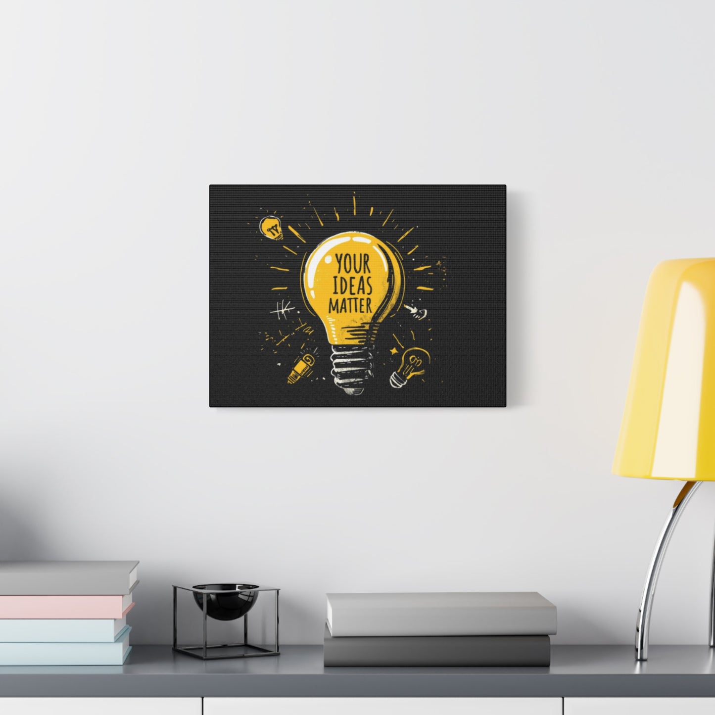 Your Ideas Matter lightbulb Matte Canvas