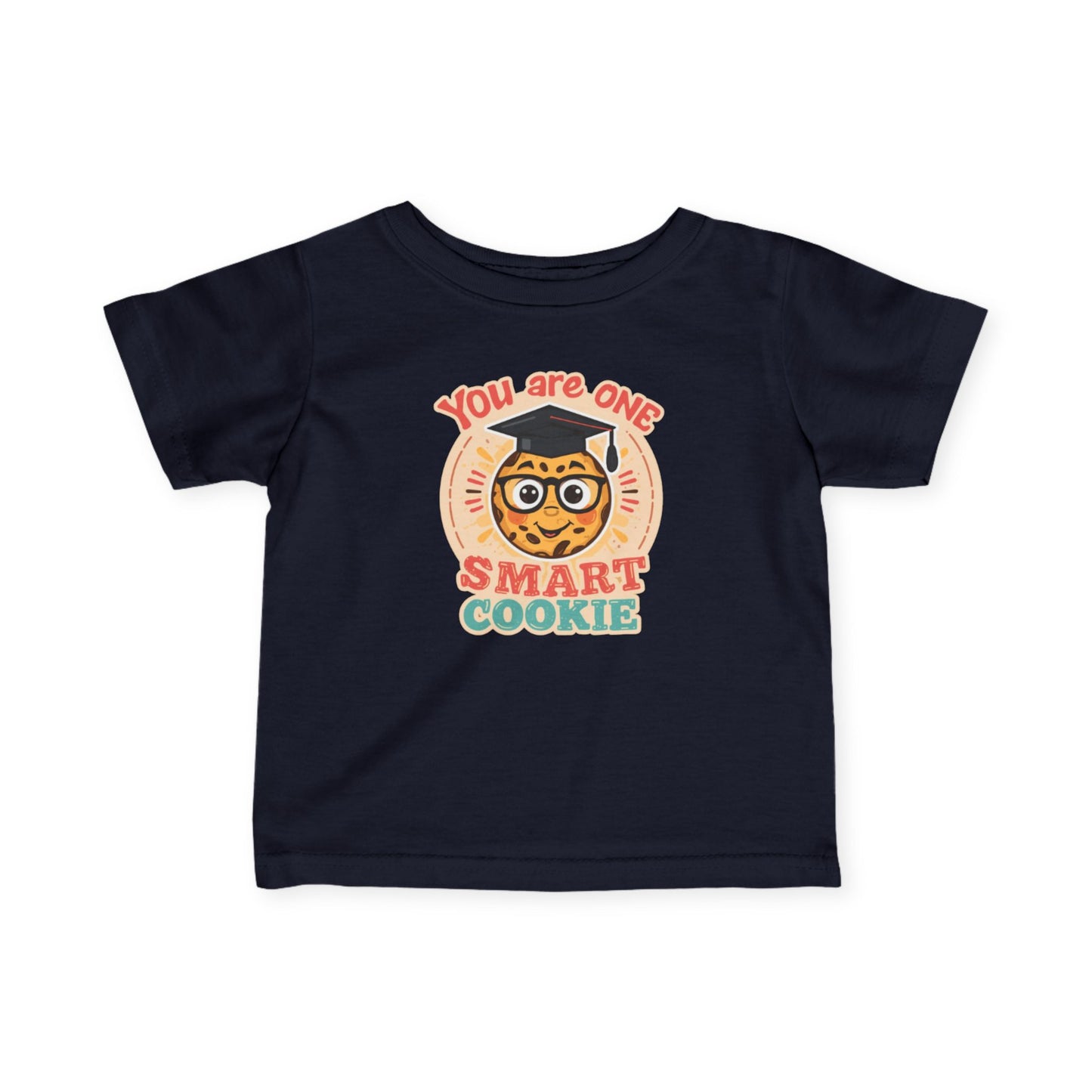 You Are One Smart Cookie Infant Tee | Cute Cookie with Glasses Retro Design