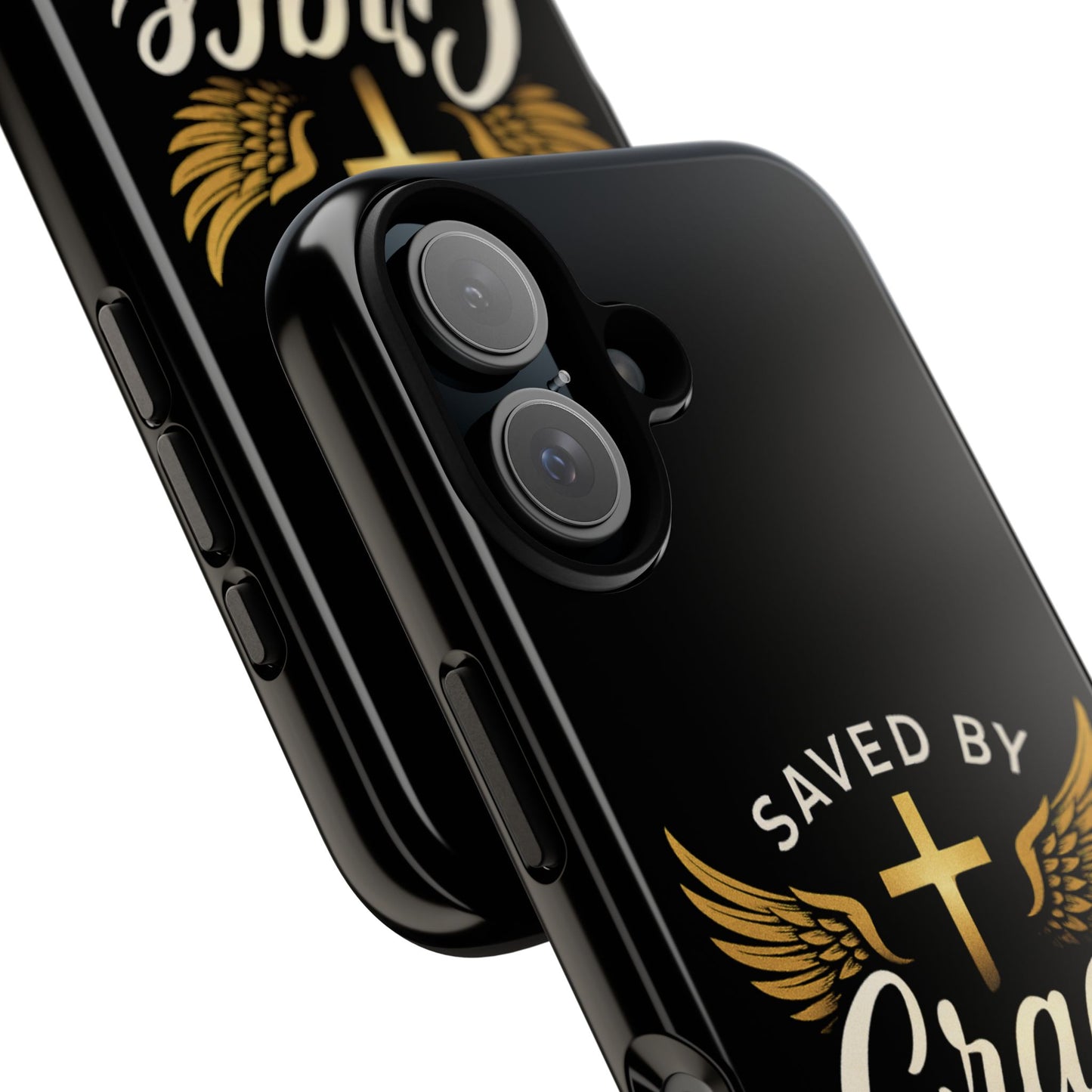 Christian Phone Case - Saved by Grace Design, Unique Gift for Believers, Inspirational Accessory, Stylish Christian Decor