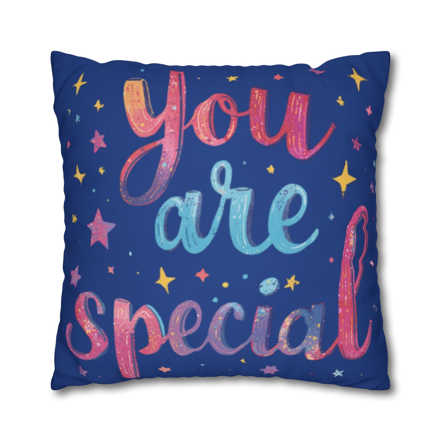 You Are Special Pillowcase | Square Poly Canvas Pillowcase, Inspirational Typography