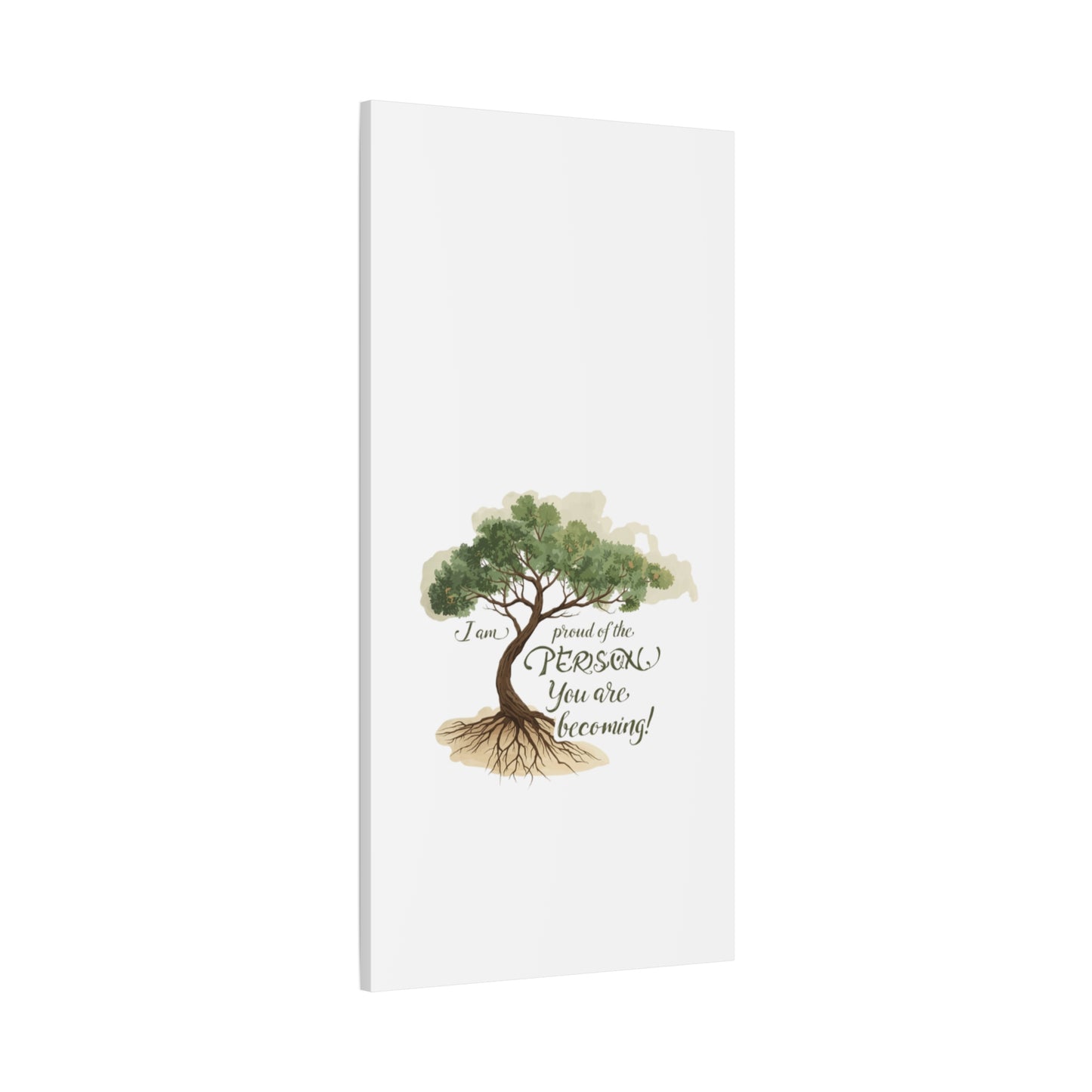 Tree of Growth Inspirational Quote Matte Canvas