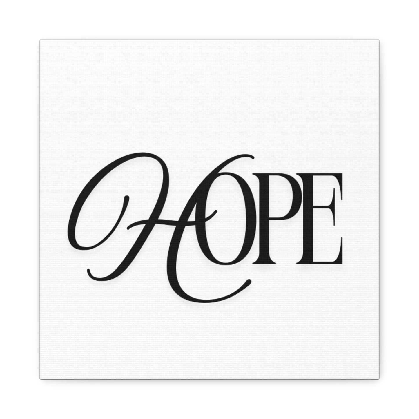 Hope Script Wall Art Canvas | Matte Stretched Canvas