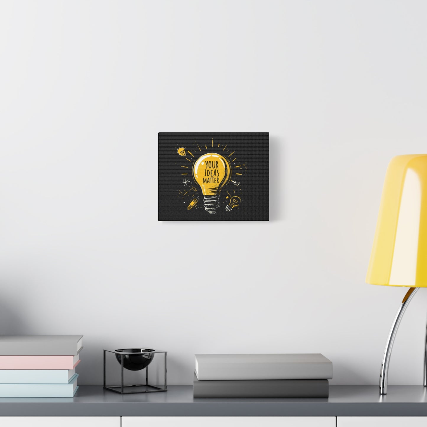 Your Ideas Matter lightbulb Matte Canvas