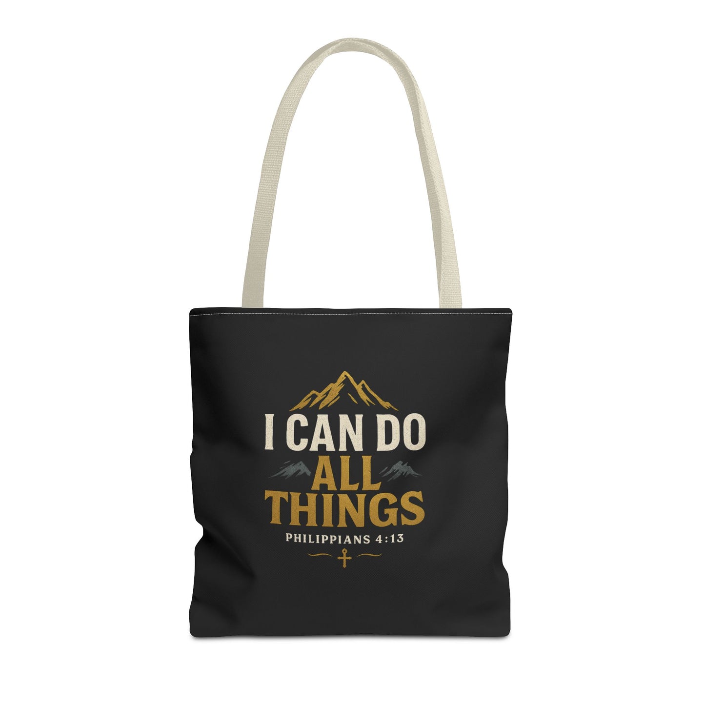Inspirational Tote Bag with Philippians 4:13 - Motivational Gift for Encouragement, Faith, Bible Quotes, Everyday Use, Church