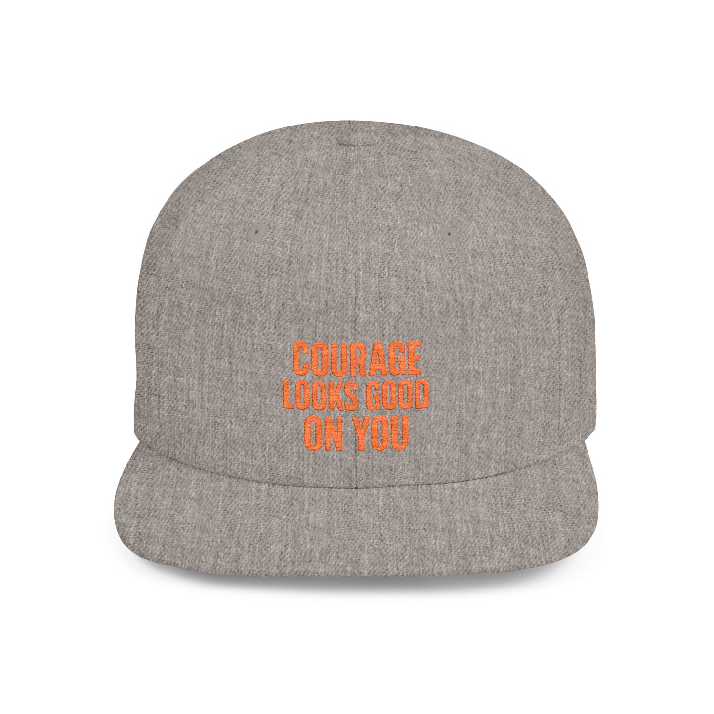 Courage Looks Good on You Snapback Hat, Motivational Cap for Everyday Wear, Gift for Friends, Inspiring Headwear