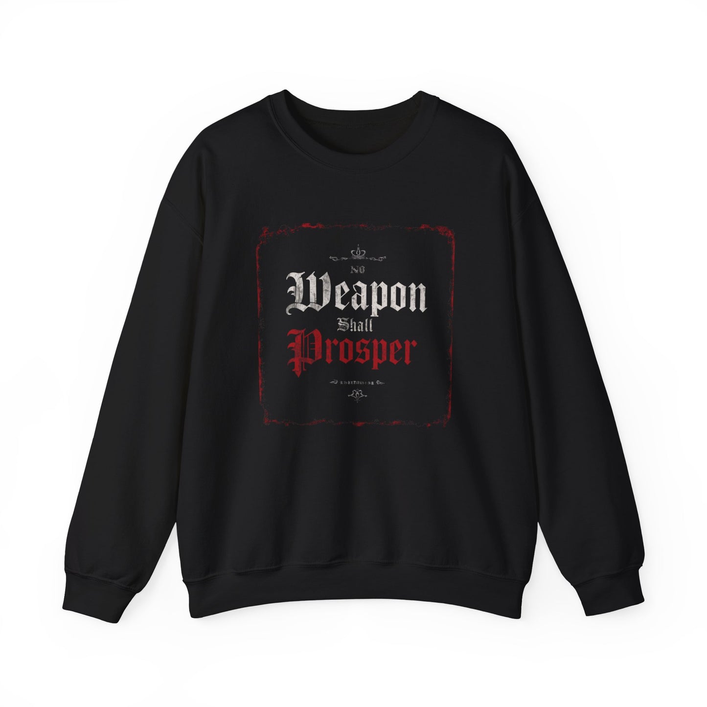 Vintage Faded Print Crewneck Sweatshirt | Midweight 50/50 Cotton-Poly