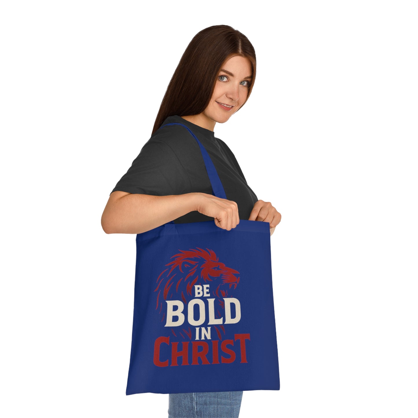 Be Bold in Christ Cotton Tote Bag, Inspirational Gift, Christian Tote, Bible Verse Bag, Everyday Use, Church Activities, Eco-Friendly