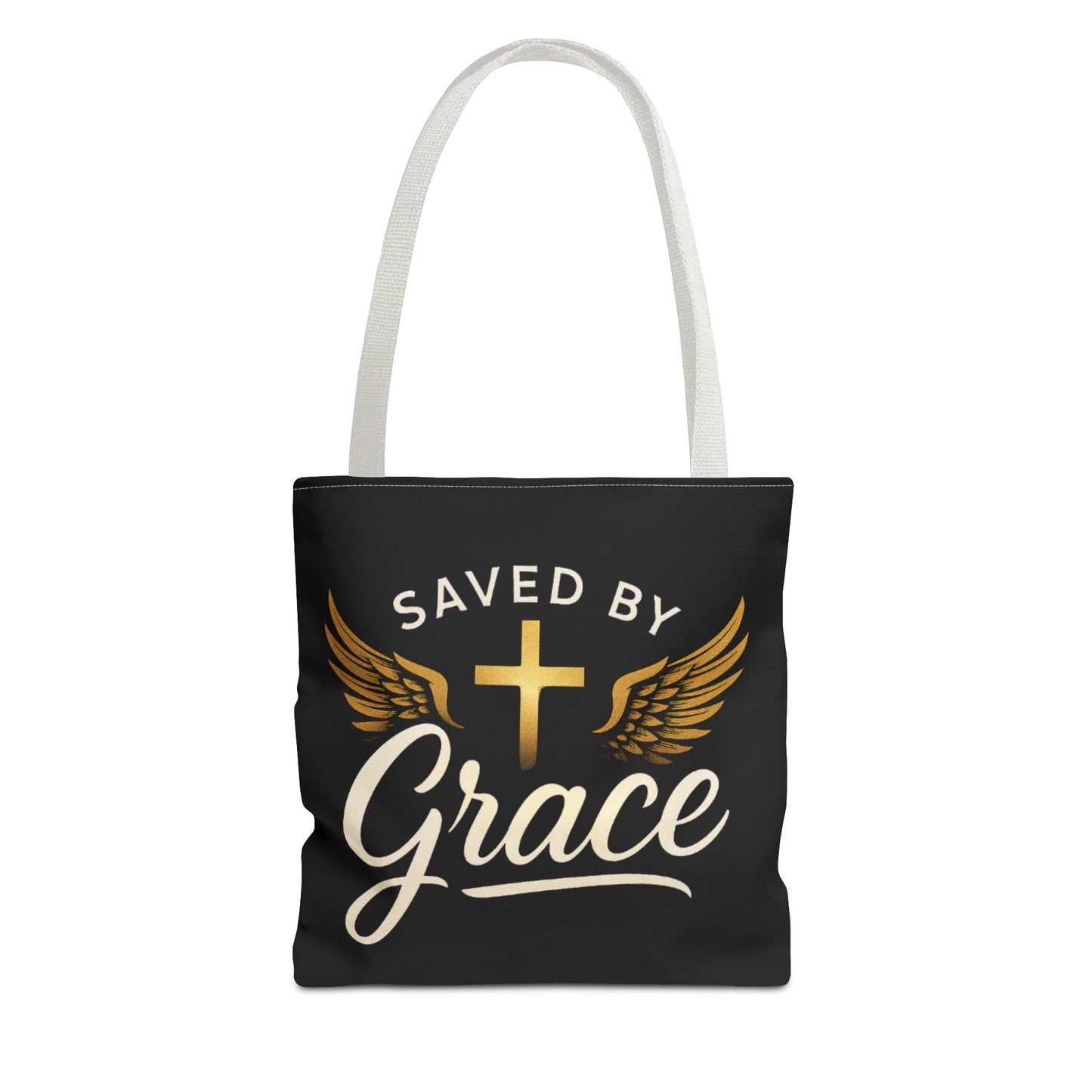 Saved by Grace Tote Bag | Inspirational Christian Gift for Faith, Spiritual Journey, Church Events, Everyday Use, Stylish Carryall