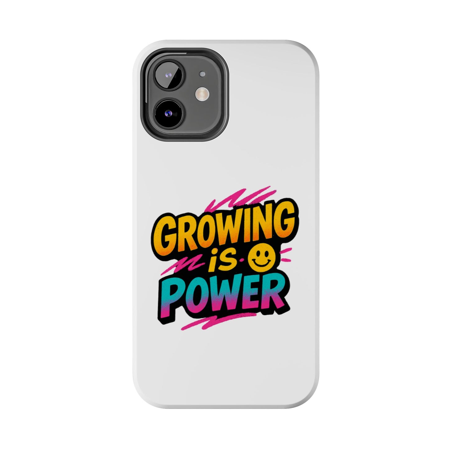 Empowering Tough Phone Case - 'Growing is Power' - Motivational Gifts, Unique Phone Accessories, Phone Protector, Gift for Teens