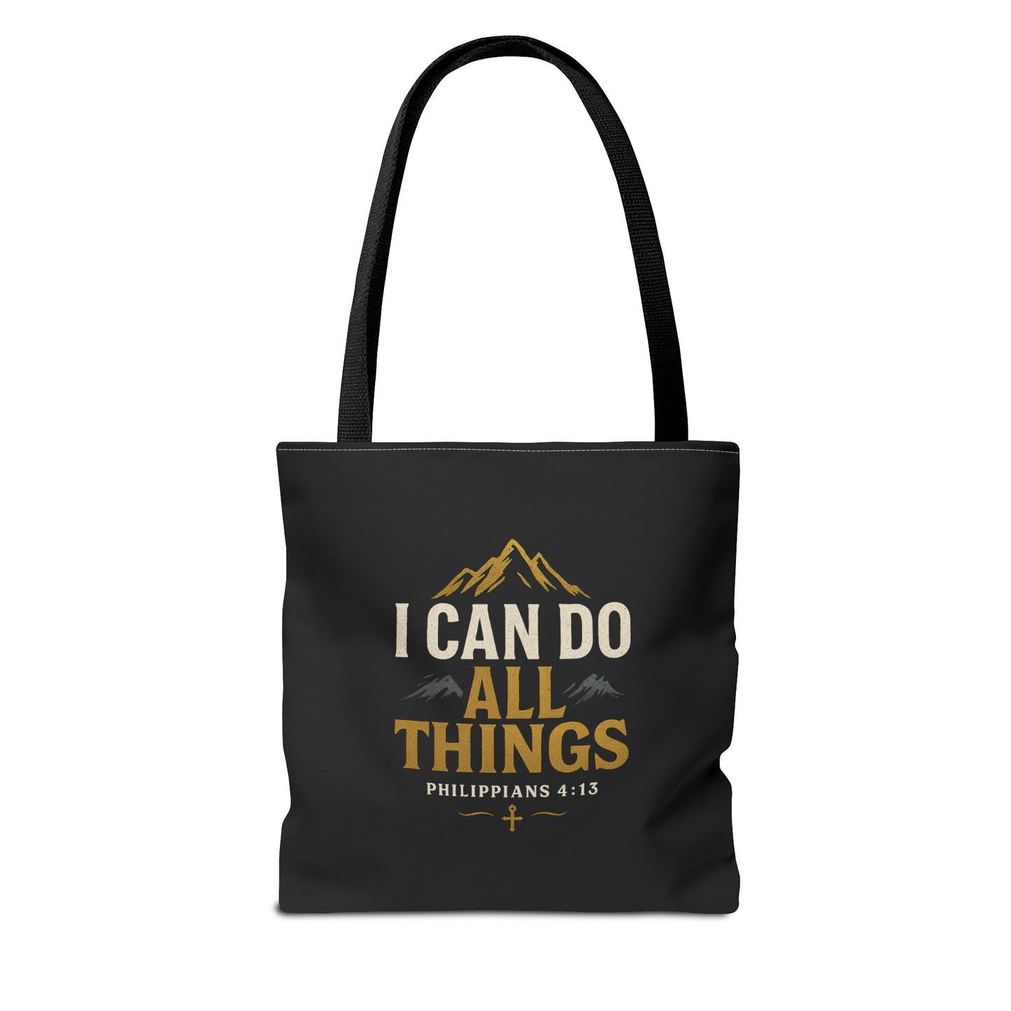 Inspirational Tote Bag with Philippians 4:13 - Motivational Gift for Encouragement, Faith, Bible Quotes, Everyday Use, Church