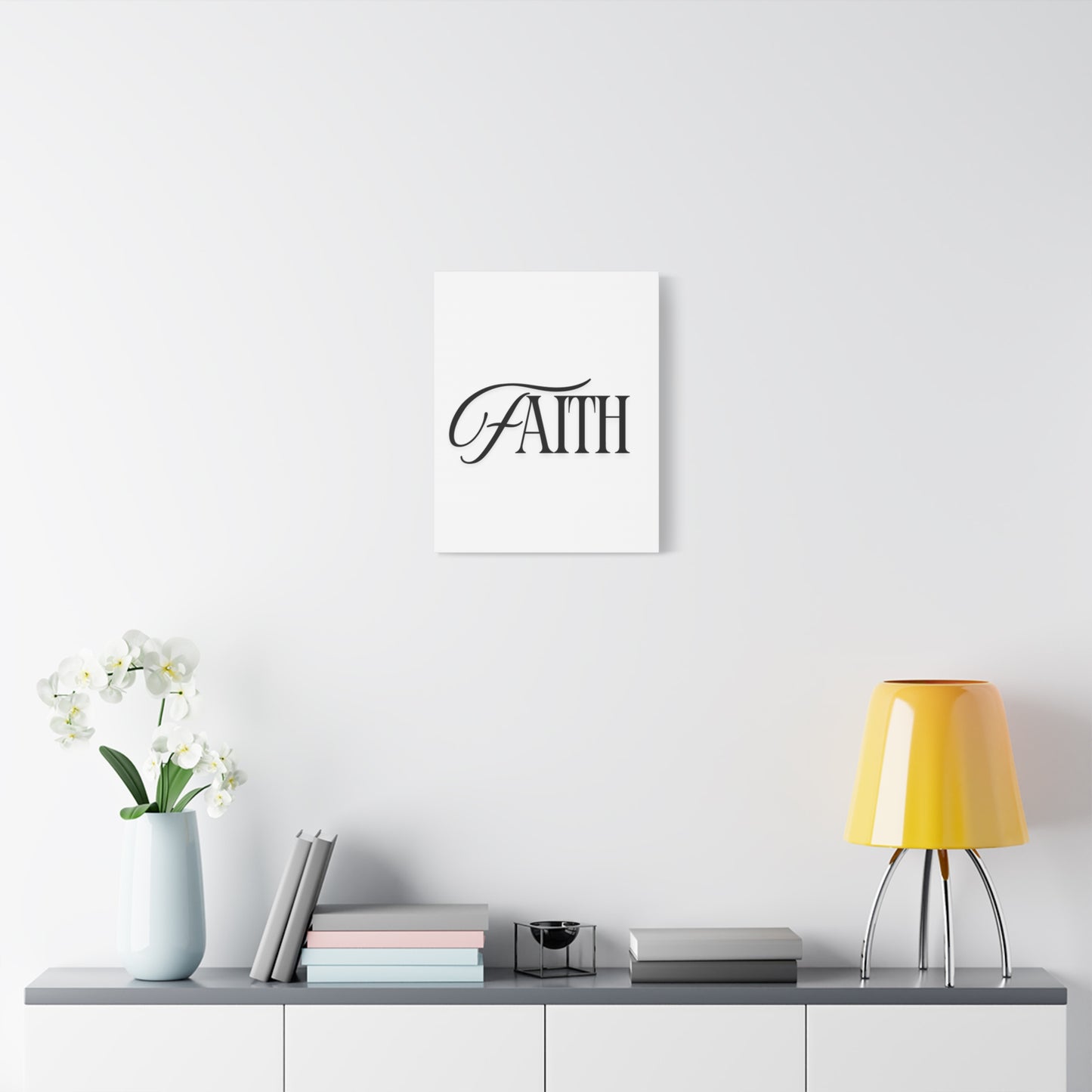 Faith typography wall art Canvas | Matte stretched 1.25"