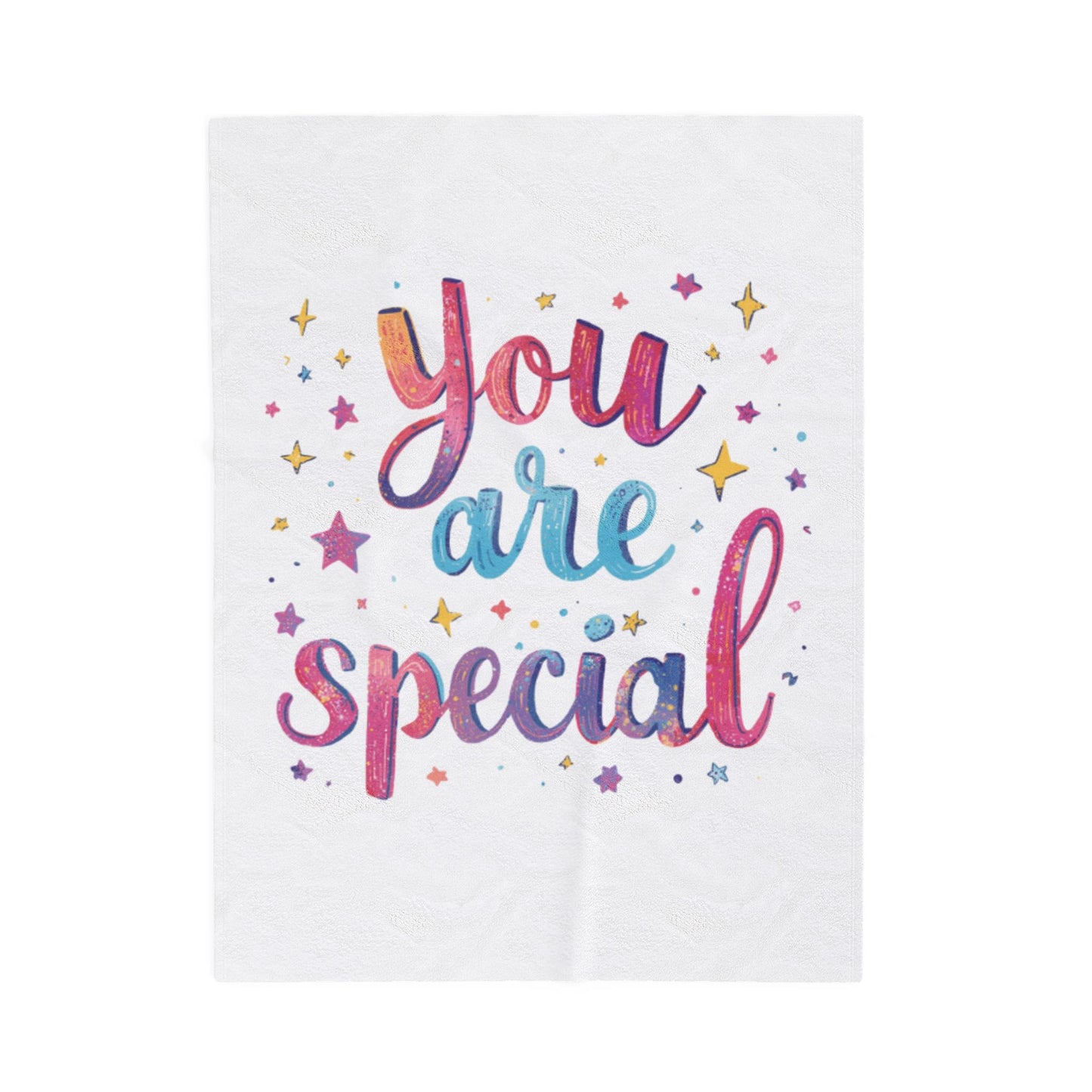 You Are Special Velveteen Plush Blanket | Inspirational Quote, Stars