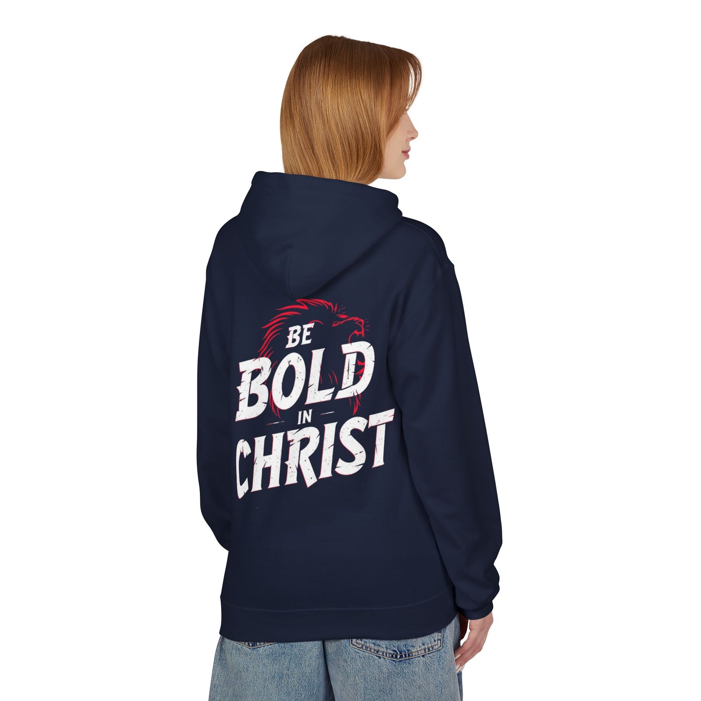 Be Bold in Christ Brush Stroke Design Hoodie | Christian Faith Apparel