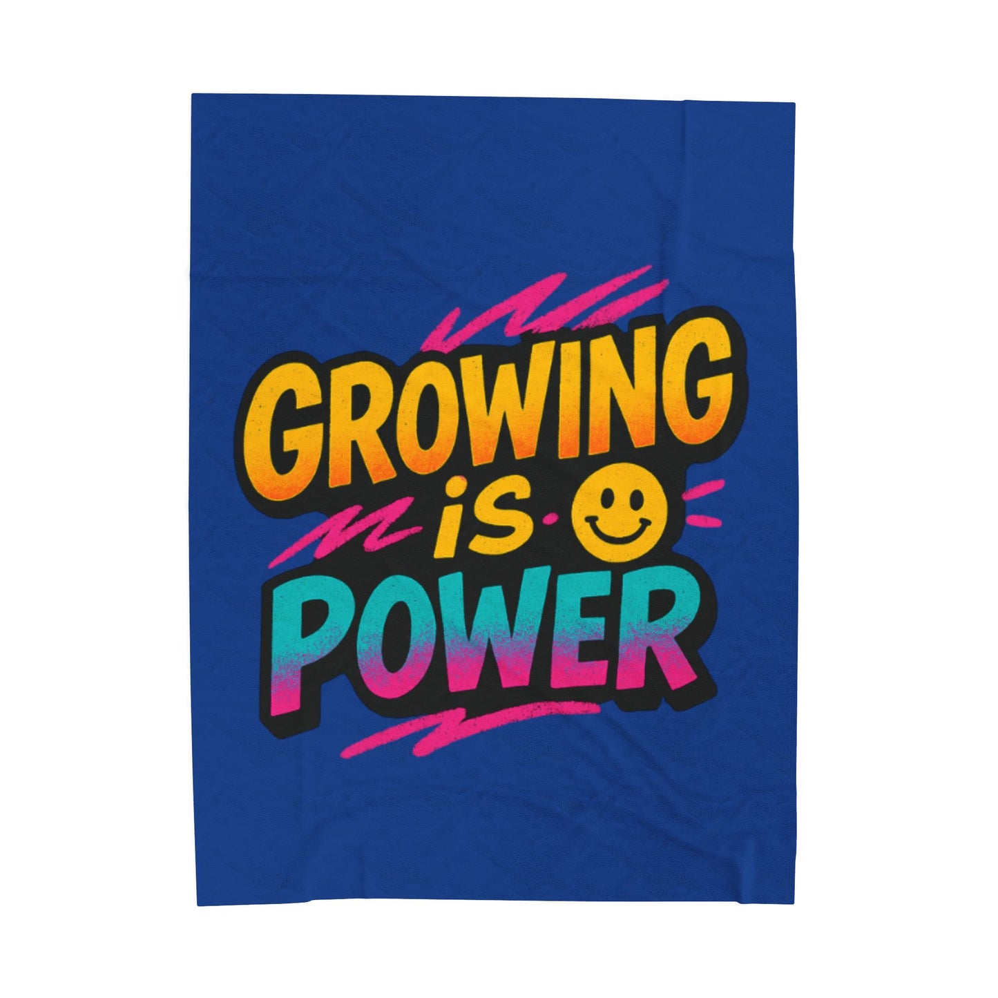 Velveteen Blanket - 'Growing is Power' Design