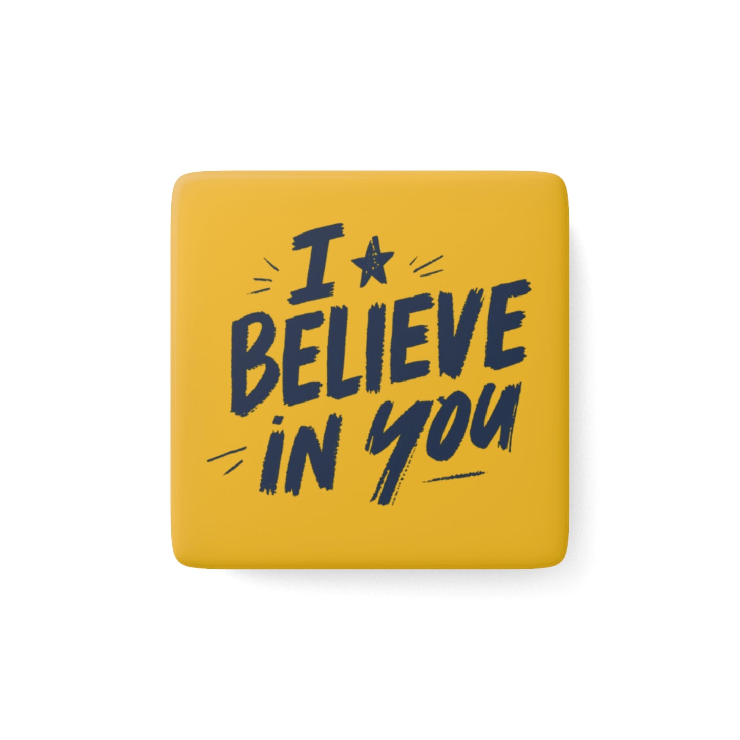 Keep Going Encouragement Porcelain Magnet, Square | 2" Inspirational Tile