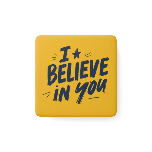 Keep Going Encouragement Porcelain Magnet, Square | 2" Inspirational Tile