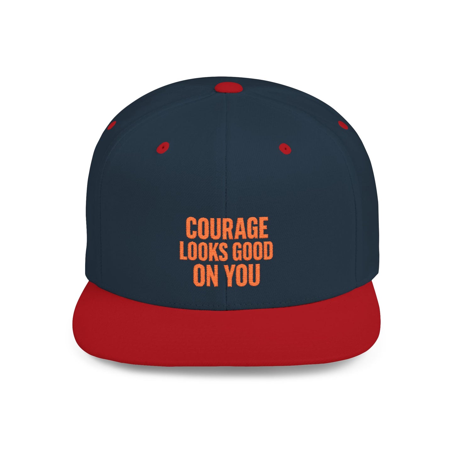 Courage Looks Good on You Snapback Hat, Motivational Cap for Everyday Wear, Gift for Friends, Inspiring Headwear