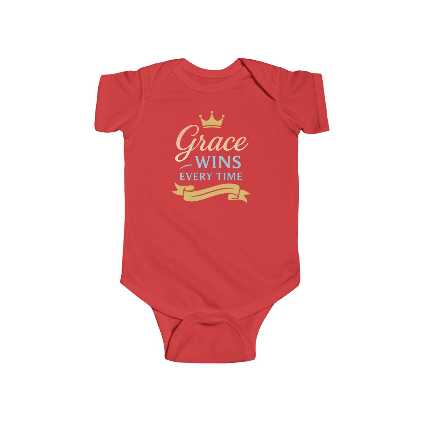 Grace Wins Infant Bodysuit | Cute Baby Outfit, Newborn Gift, Baby Shower Present, Inspirational Kids Clothes, Everyday Wear