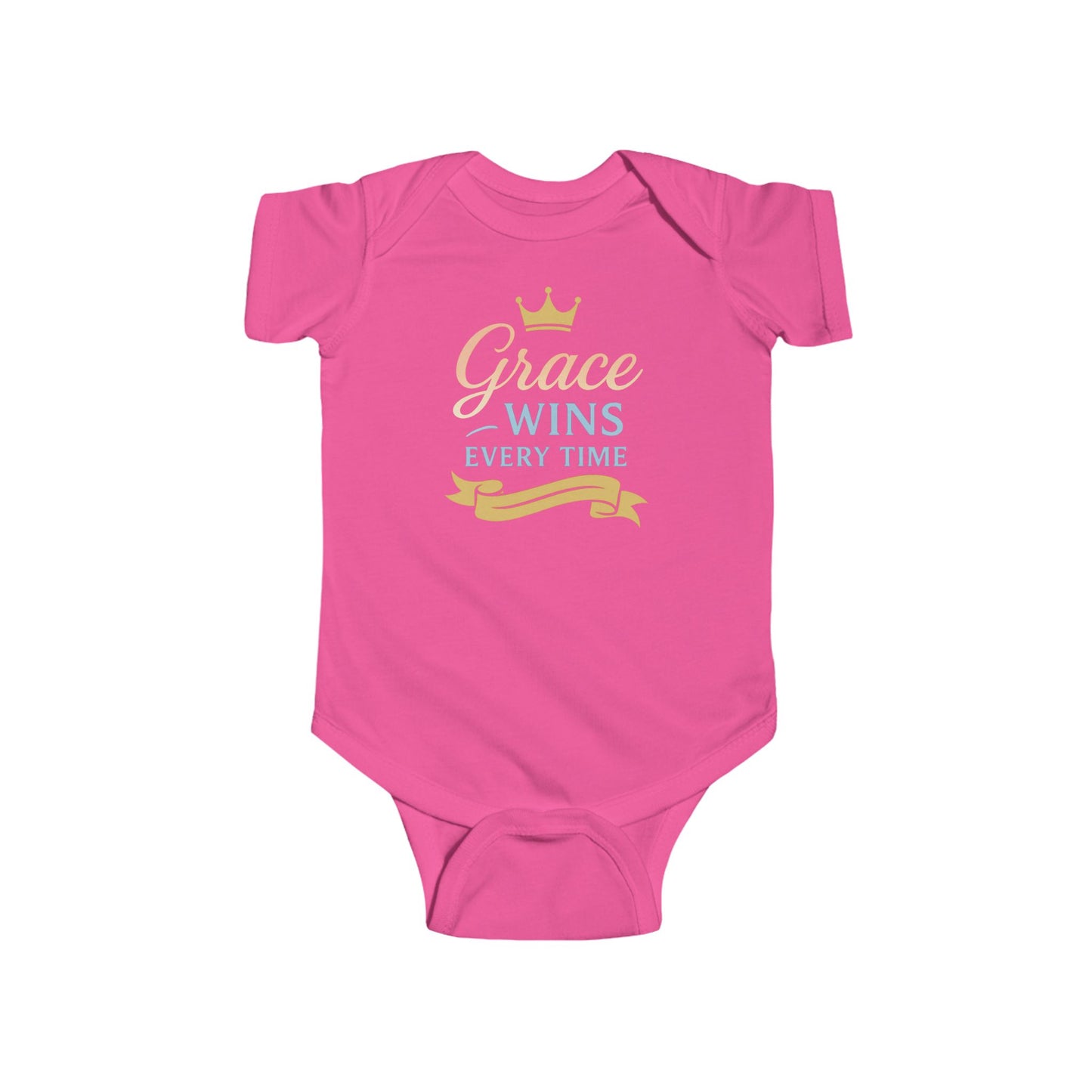 Grace Wins Infant Bodysuit | Cute Baby Outfit, Newborn Gift, Baby Shower Present, Inspirational Kids Clothes, Everyday Wear